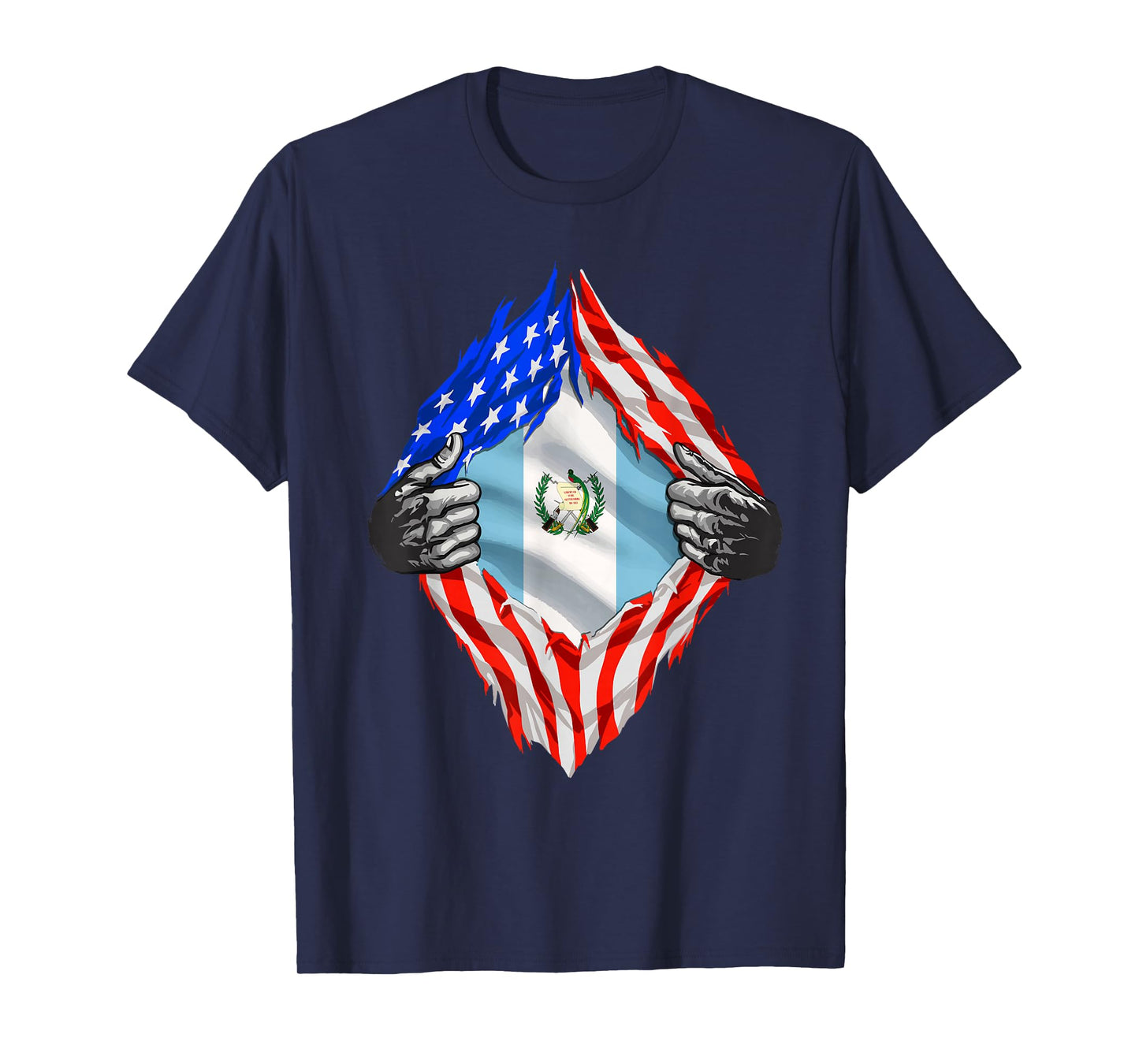 Guatemala Shirt Guatemala USA Flag Guatemalan American Roots T-Shirt