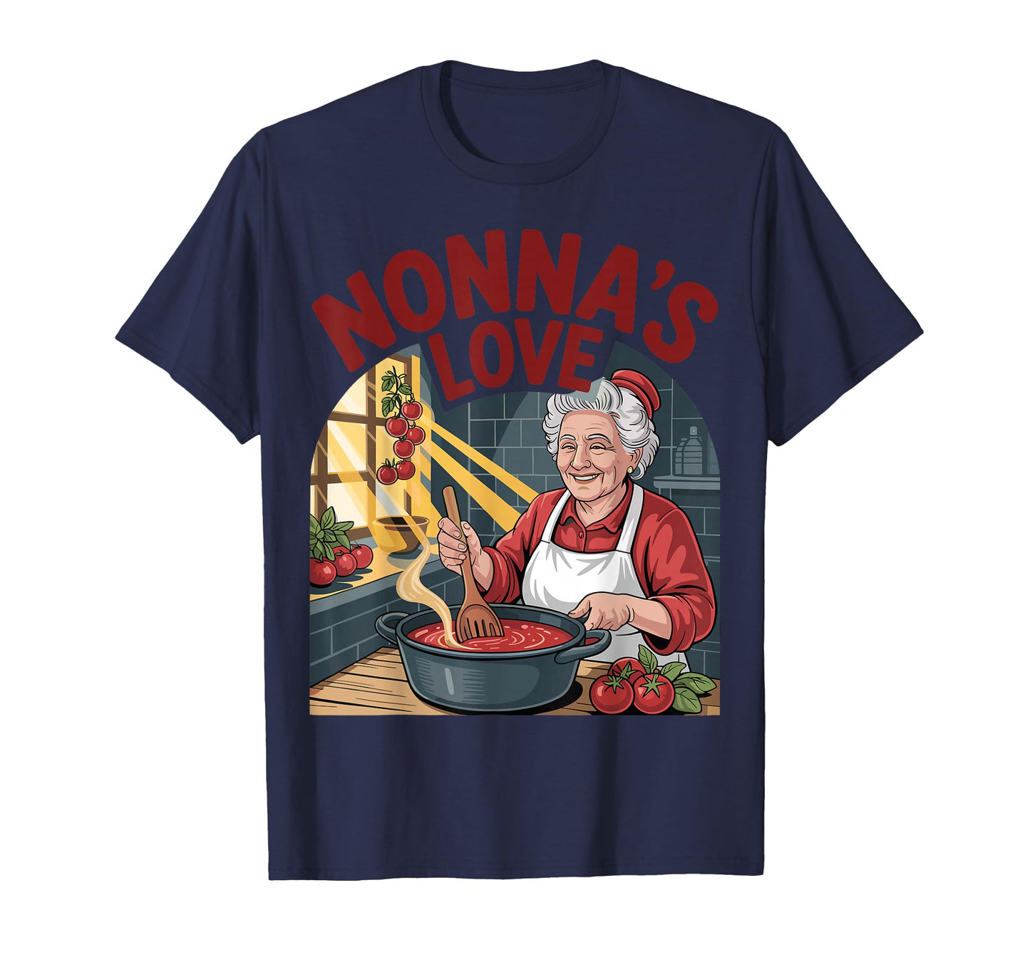 Nonna's Love Cooking Design T-Shirt