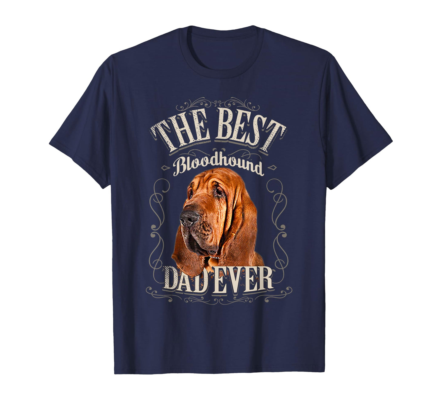 Best Bloodhound Dad Ever Funny Dog Lovers Gifts Him Vintage T-Shirt for Men