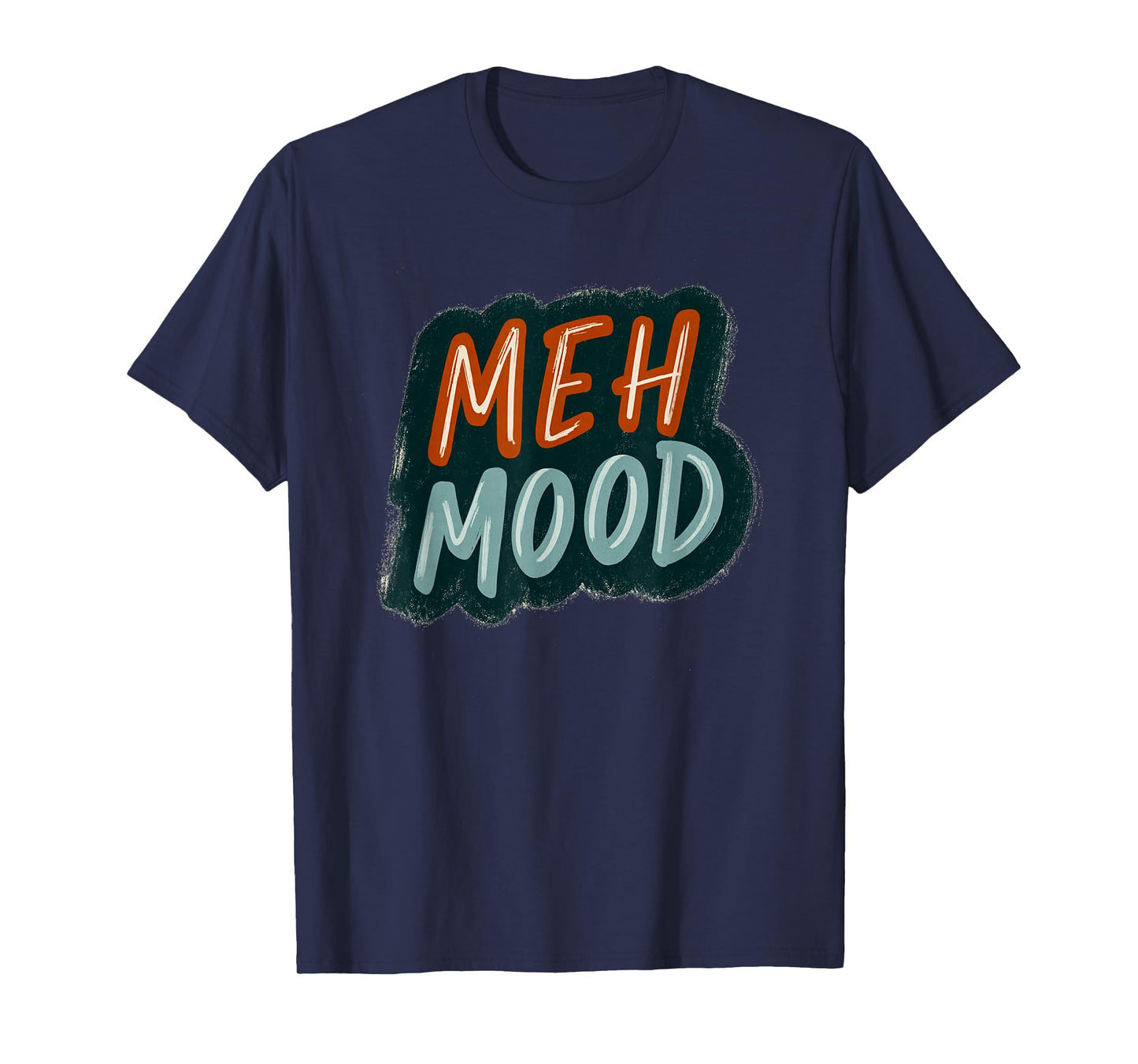 Awesome Meh Mood Emblem Statement T-Shirt