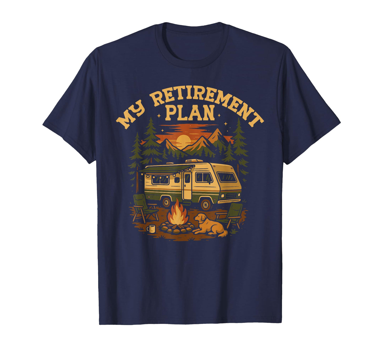 Motorhome Camping Retro My Retirement Plan T-Shirt