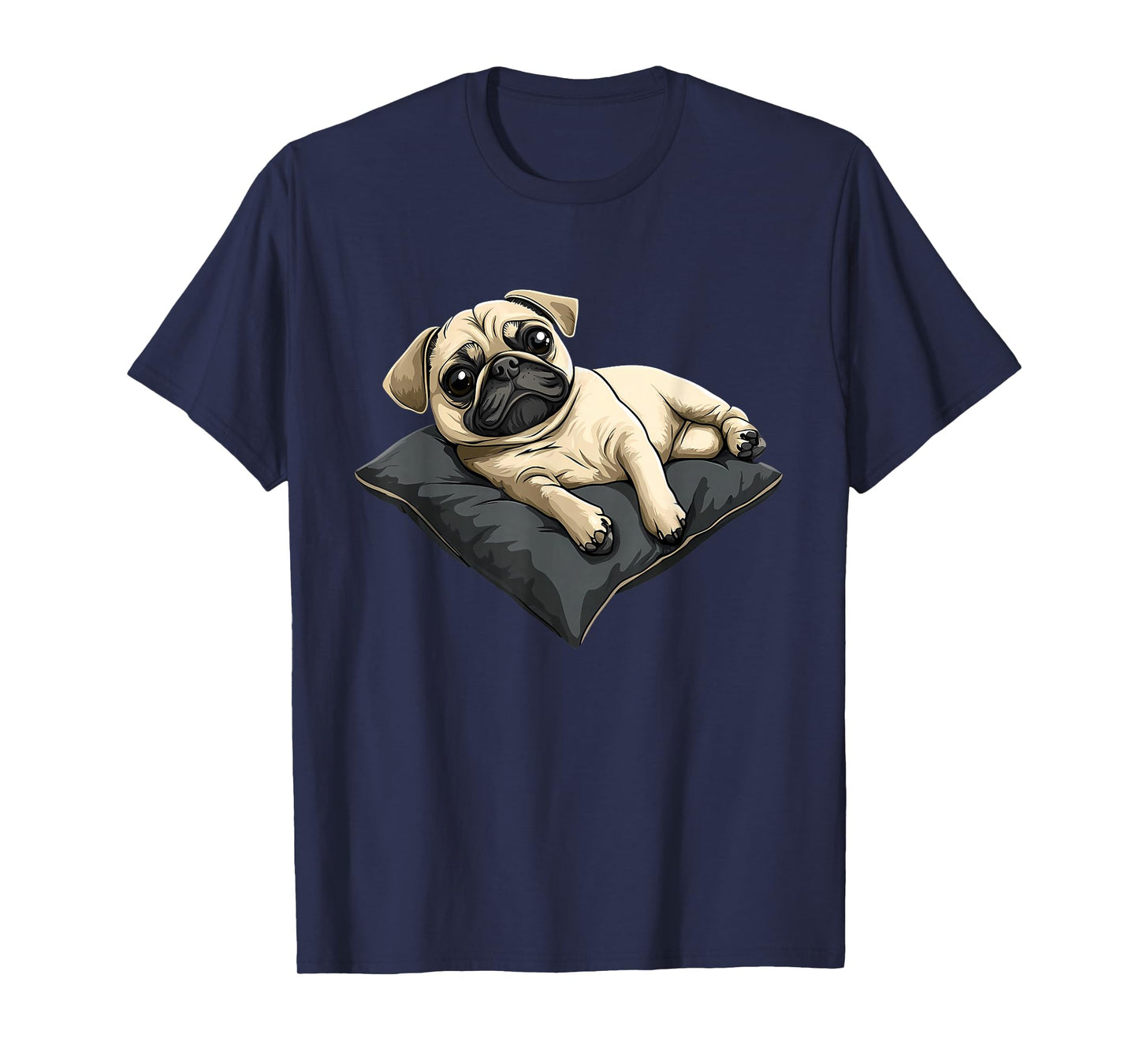 Pug Dog Face Colorful Portrait Animal Cute Pug Lover T-Shirt