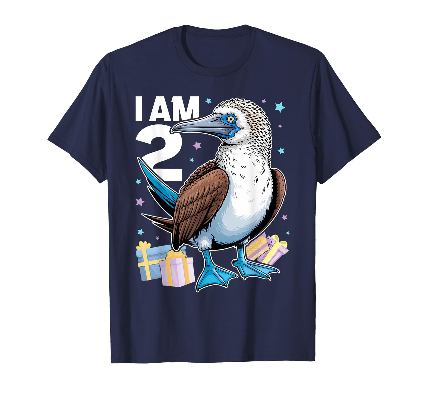 I Am 2 Funny Blue Footed Booby Bird Birthday T-Shirt