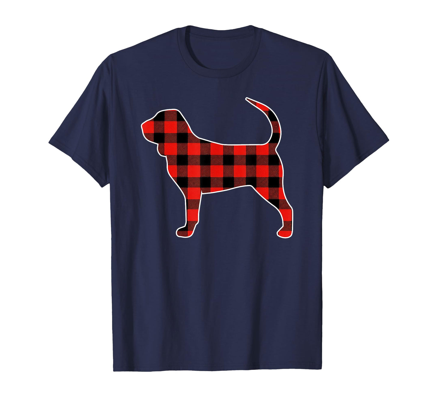 Red Buffalo Plaid Pajama Bloodhound Christmas Dog Lover Men Women Kids T-Shirt