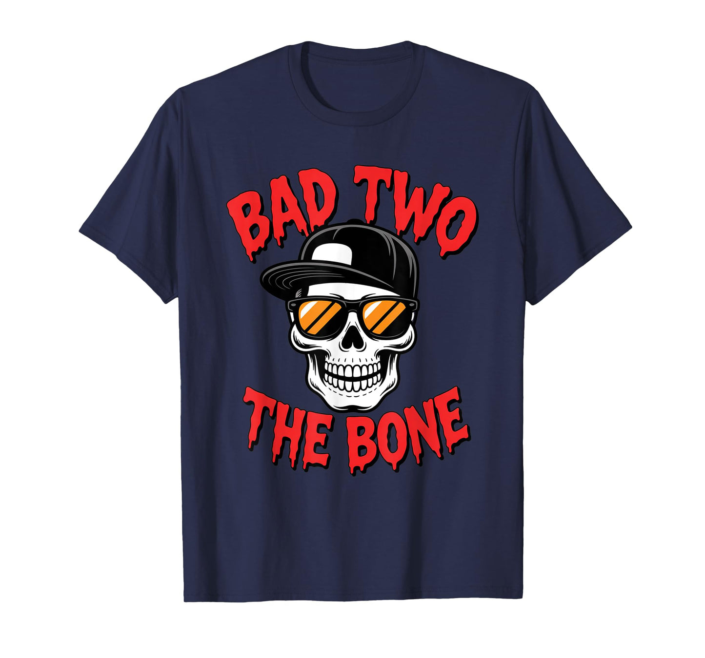 Bad To The Bone Birthday Halloween Skeleton kids Boy Toddler T-Shirt