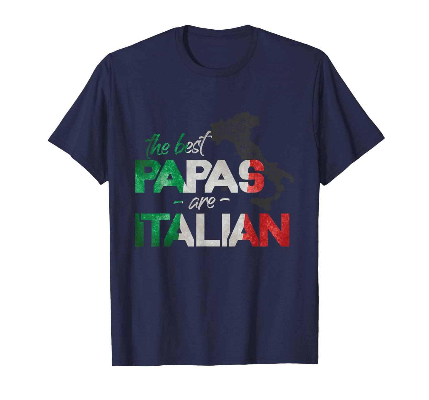 The Best Papas Are Italian Funny Italy Country Flag T-Shirt