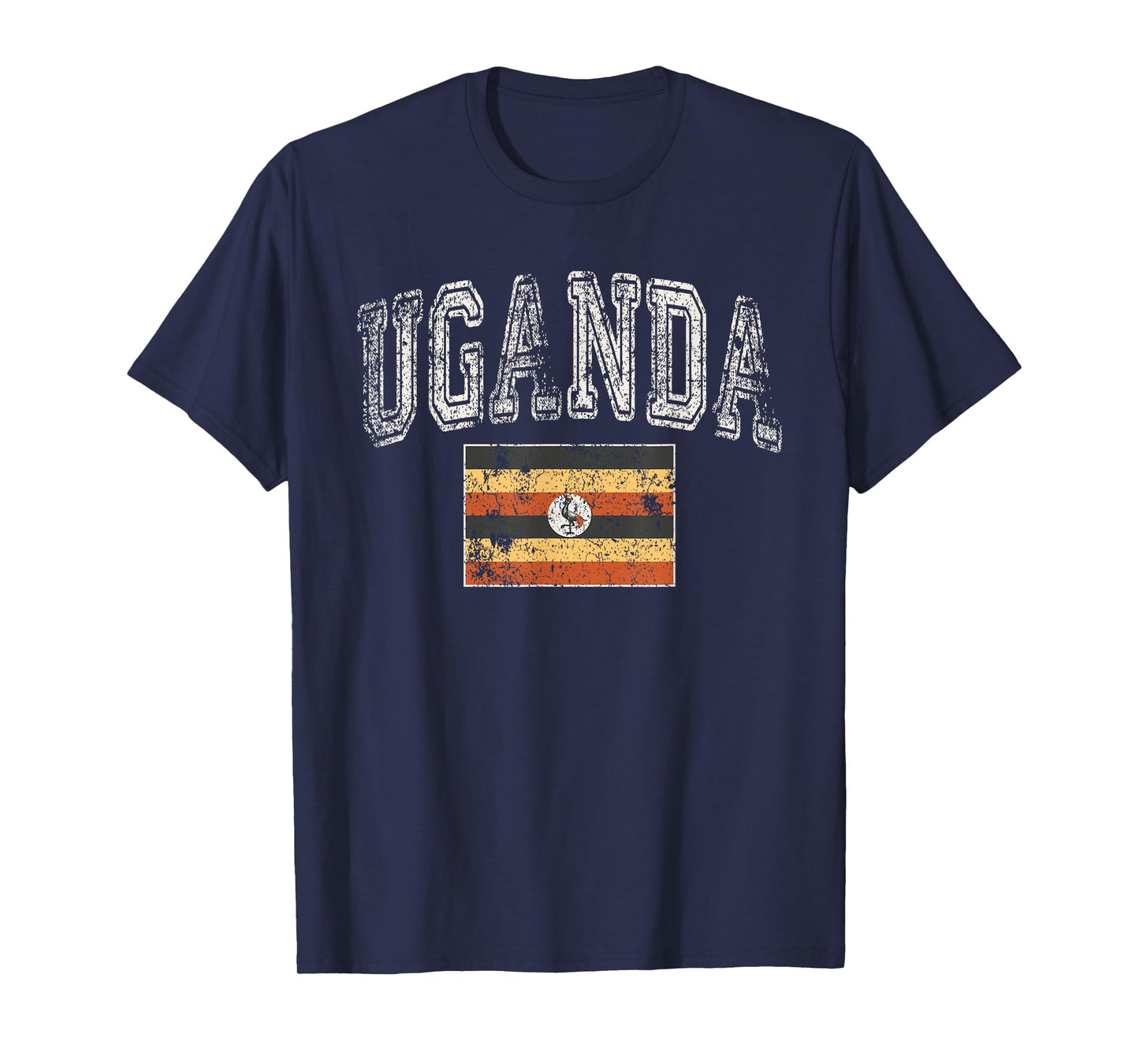 Vintage Retro Faded Uganda Flag Ugandan Pride T-Shirt