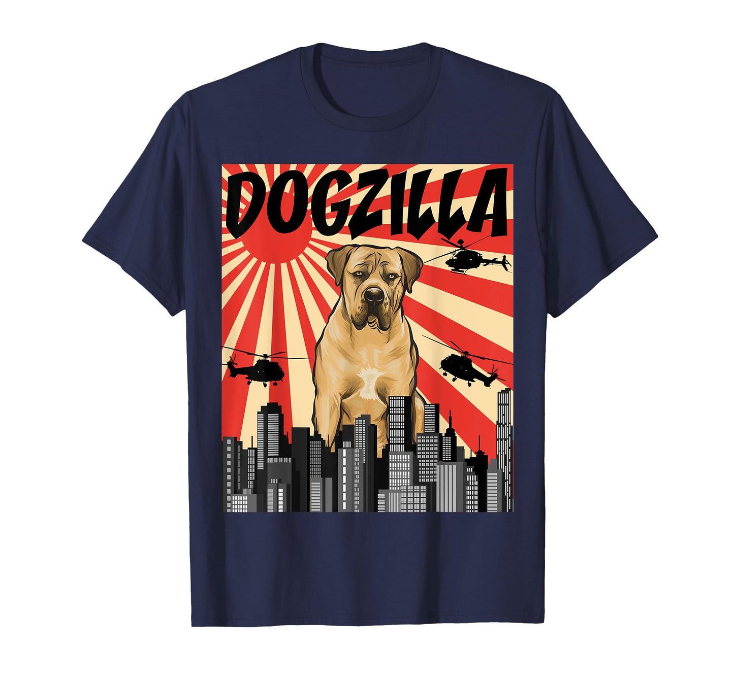 Funny Retro Japanese Dogzilla Boerboel T-Shirt