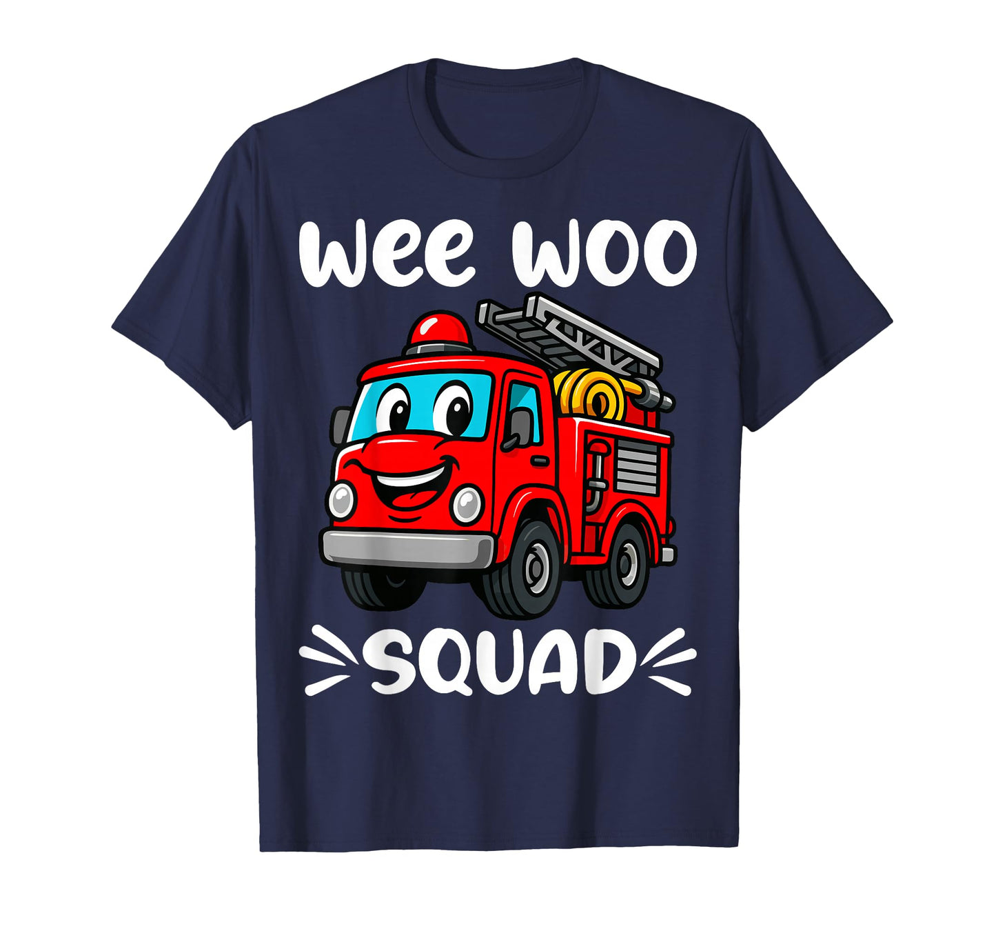 Wee Woo Squad Firefighter Funny Kids Men Women Truck Design T-Shirt