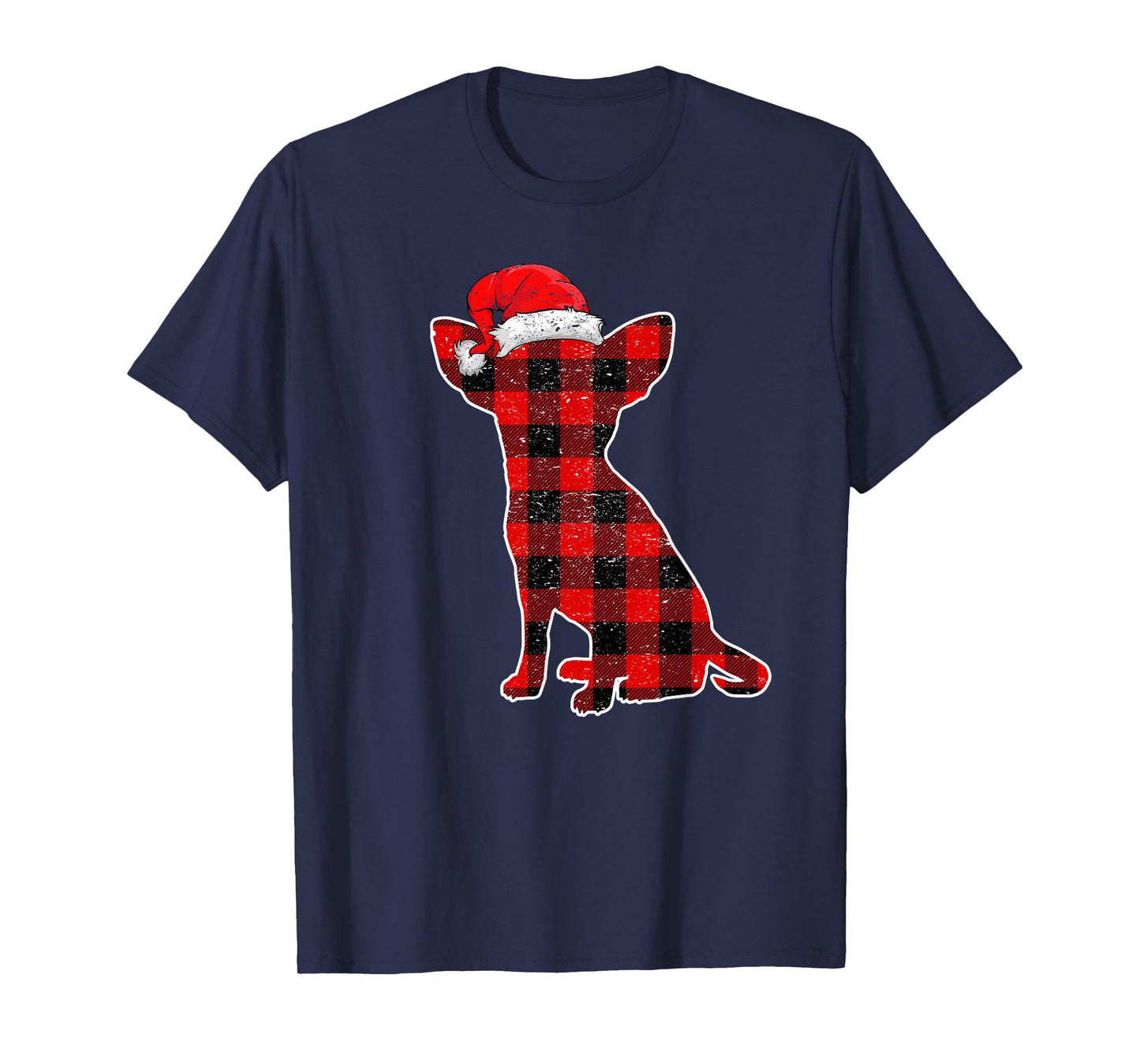Christmas Plaid Dog Shirt, Christmas Chihuahua Pajama Men Women Kids T-Shirt