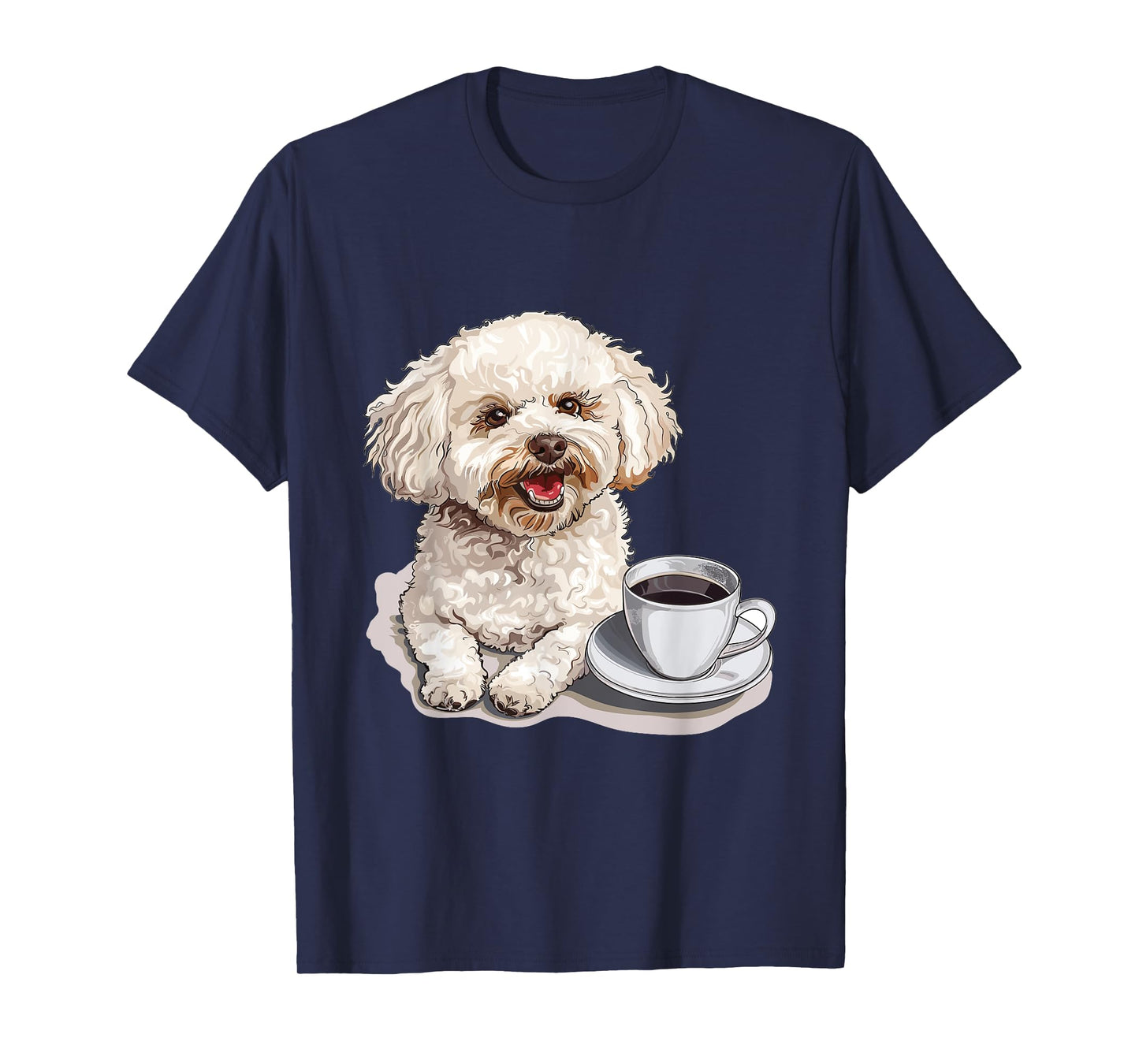 Bichon Frise Coffee Dog Breed Graphic T-Shirt