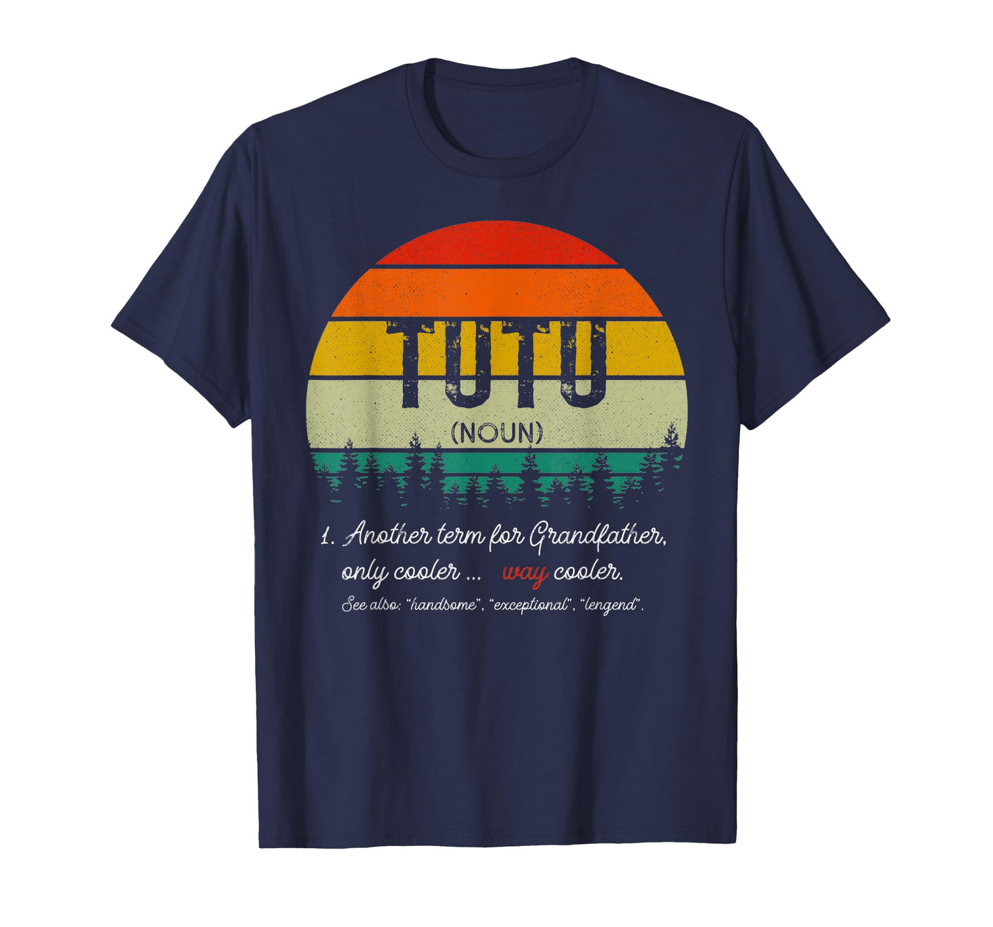 Mens Vintage Tutu Definition Grandpa Fathers Day Retro T-Shirt