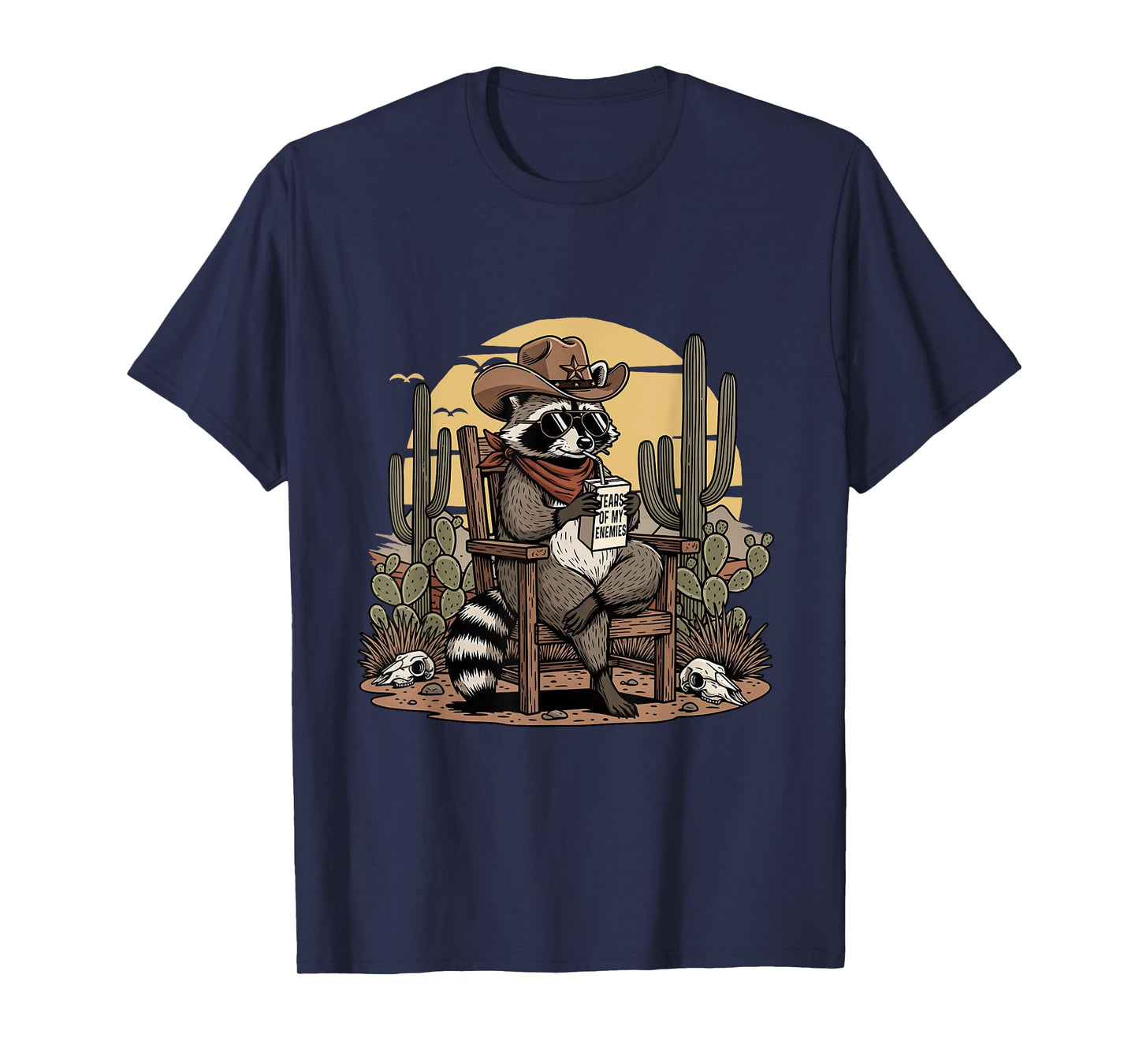 Raccoon Cowboy - Country Western Cowpoke Rancher T-Shirt