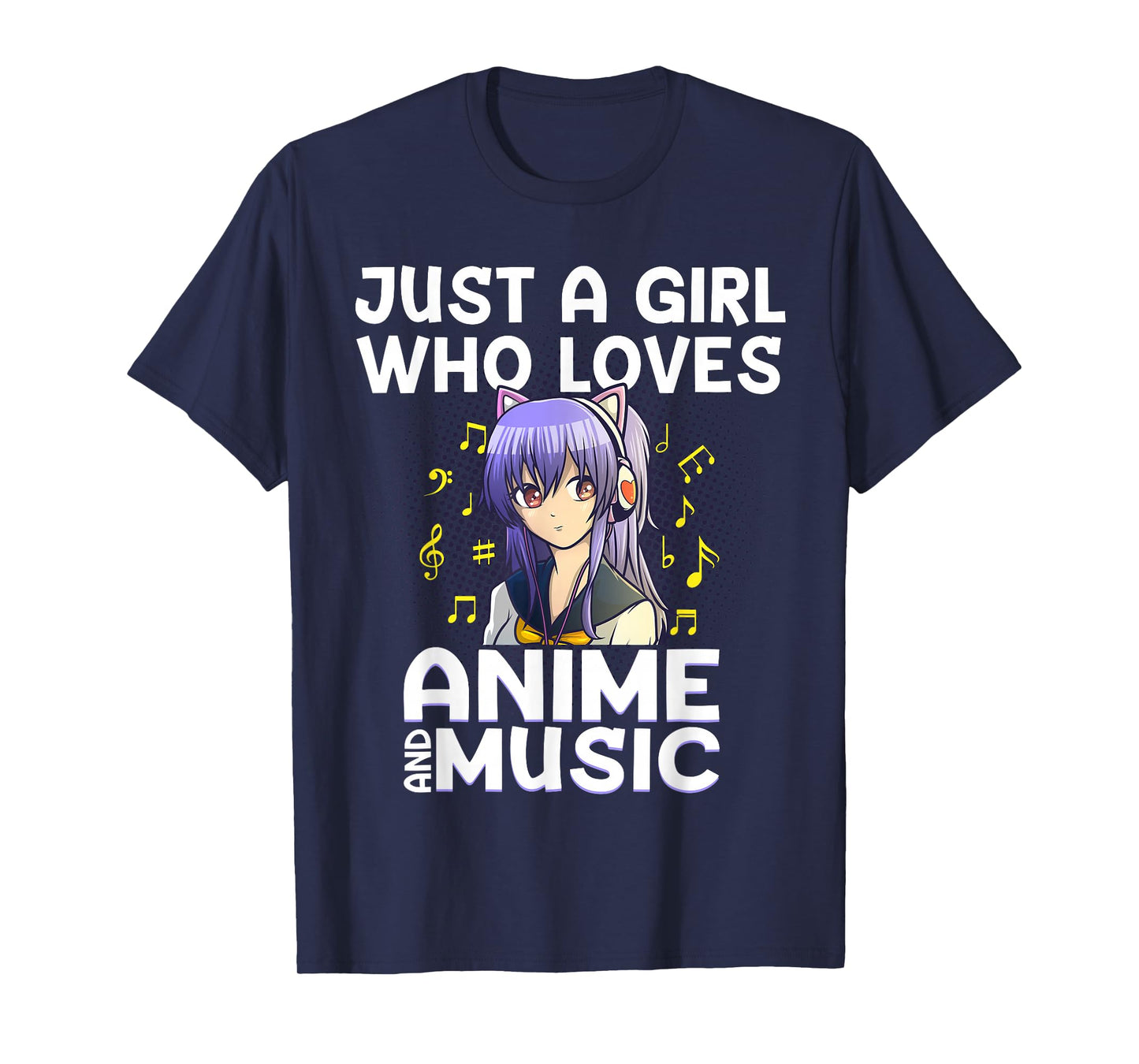 Anime Art for Women Teen Girls Anime Merch Music Anime Lover T-Shirt Small