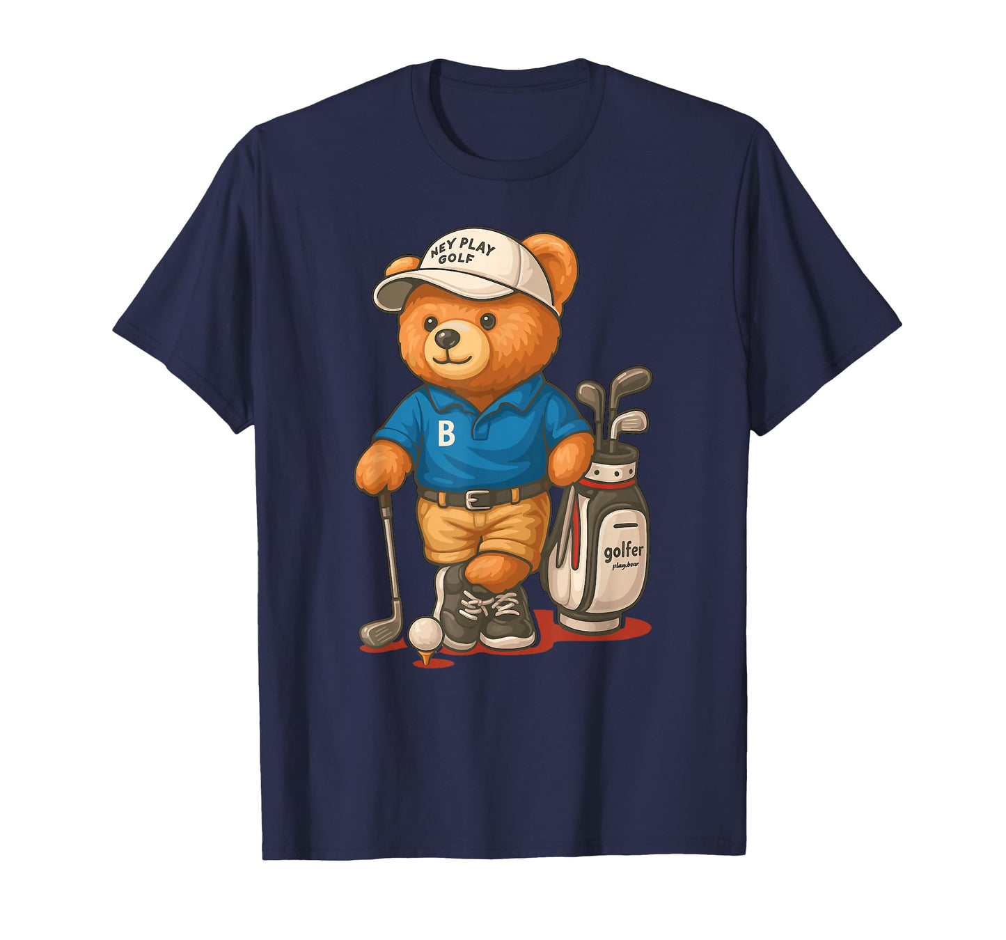 Funny Golf Accessories Golf Theme Teddy Bear Golf T-Shirt