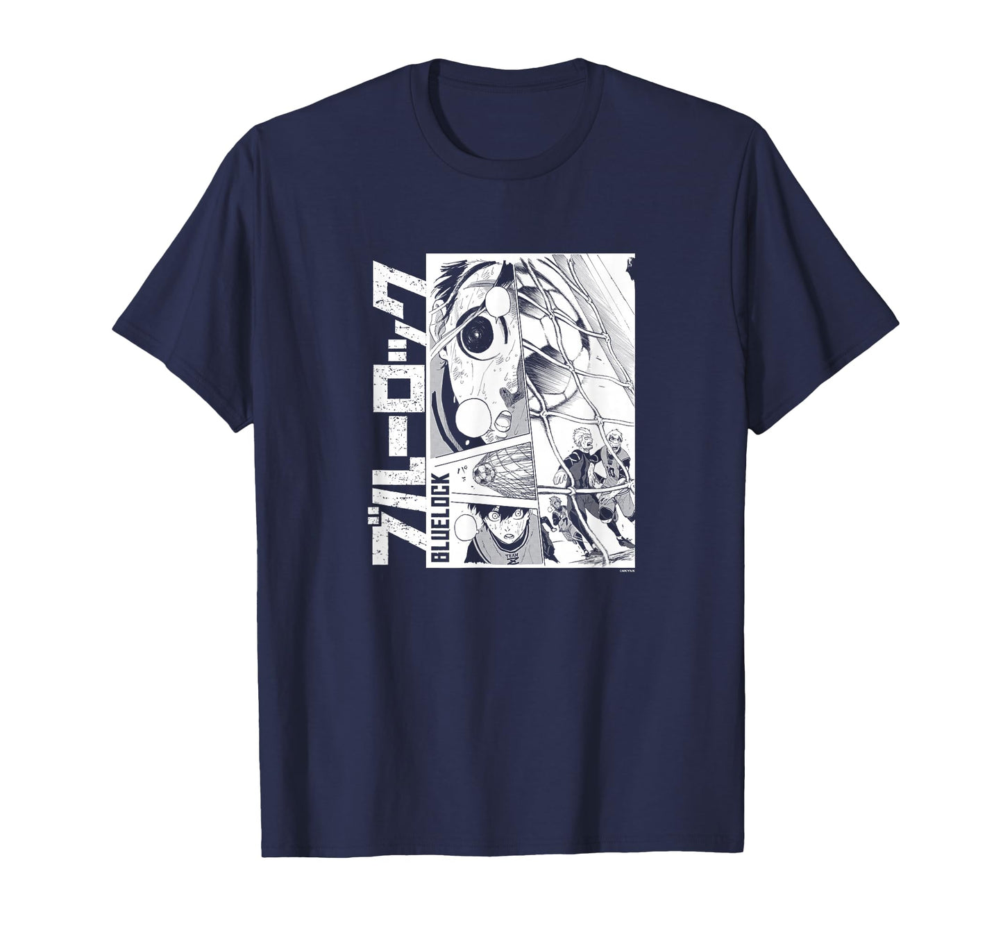 Blue Lock Yoichi Isagi Epic Goal Distressed Manga Panels T-Shirt