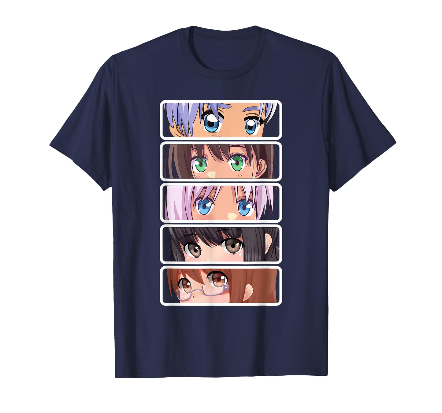 Manga Japanese Anime Graphic Faces Eyes T-Shirt