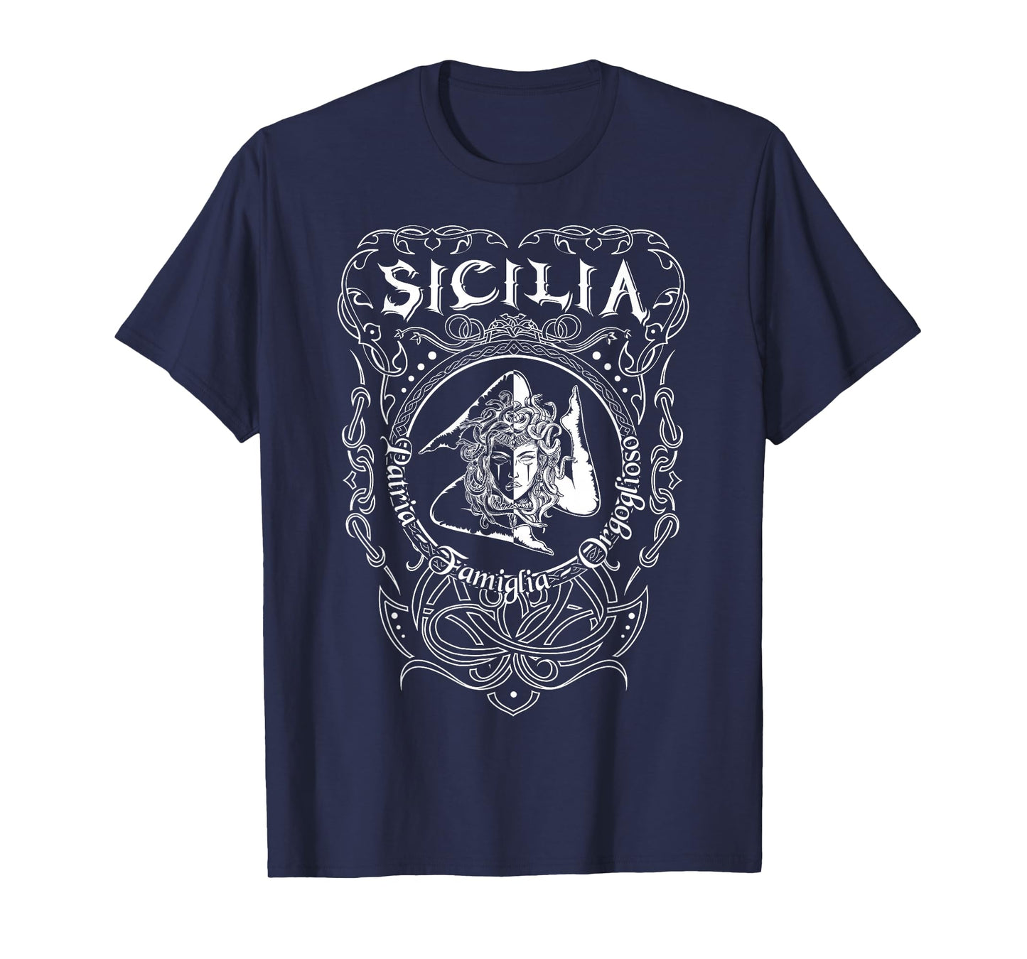 Sicilia Italy Trinacria Heraldry Home Pride Family T-Shirt