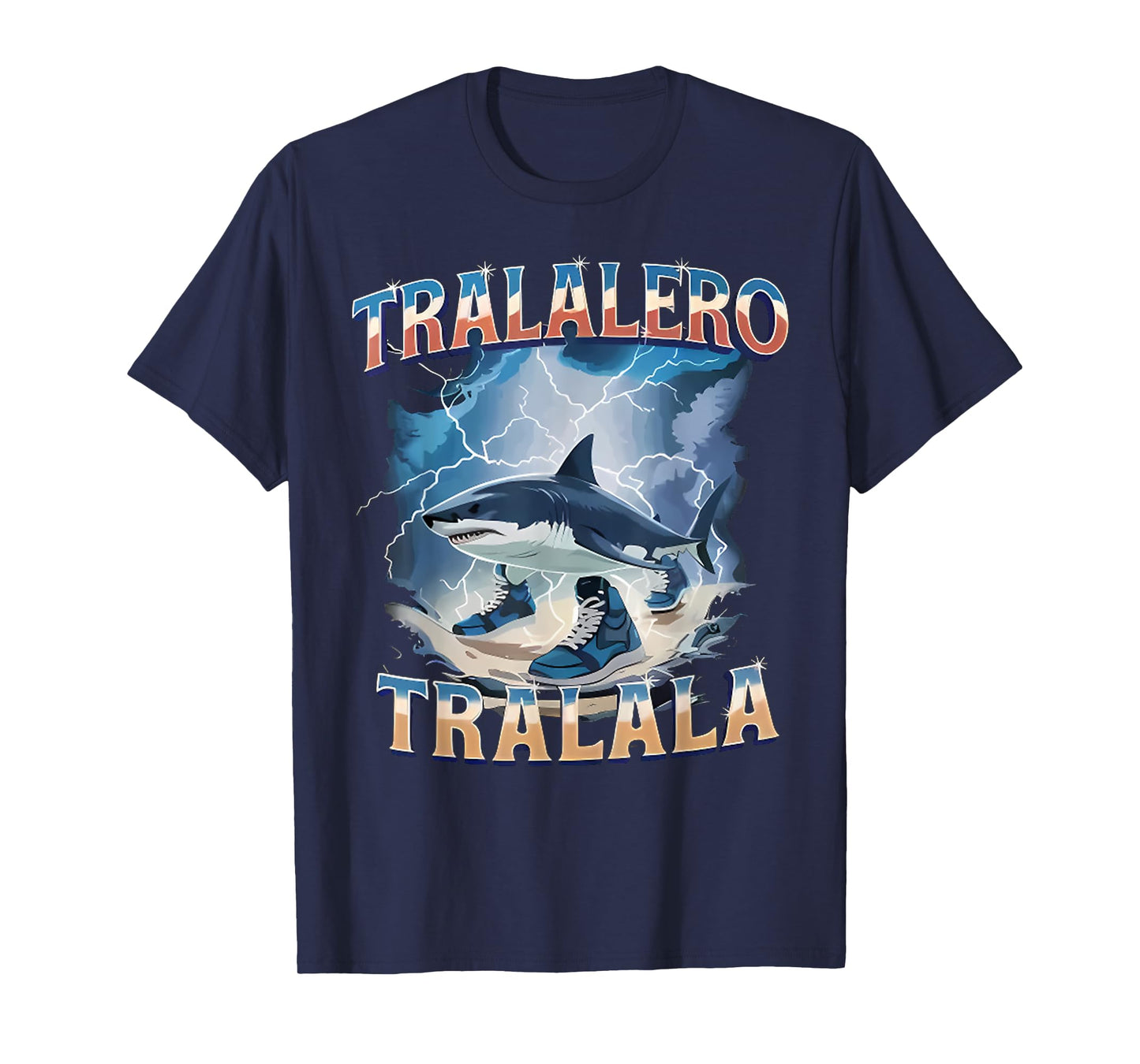 Tralalero Tralala Funny Shark Italian Brainrot Meme T-Shirt