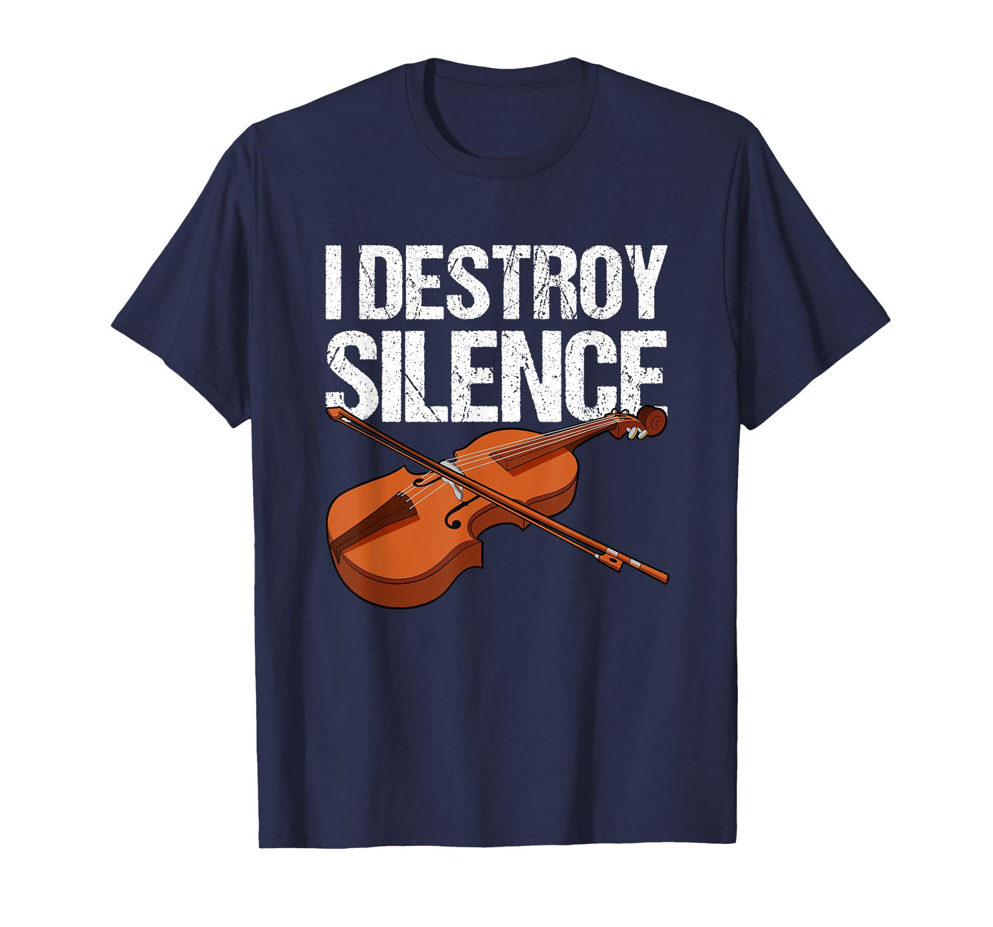 I destroy silence fiddle violin viola orchestra string T-Shirt