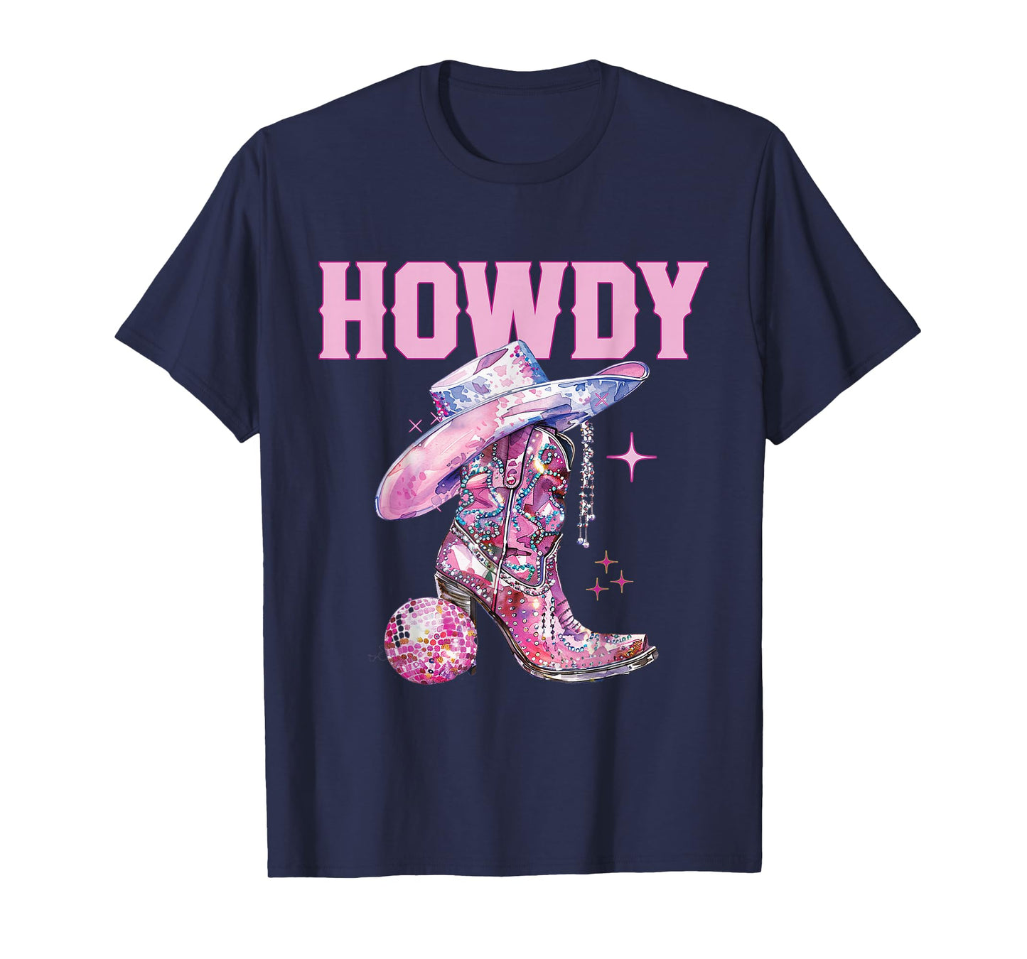 Howdy Southern Western Girl Country Rodeo Pink Cowgirl T-Shirt