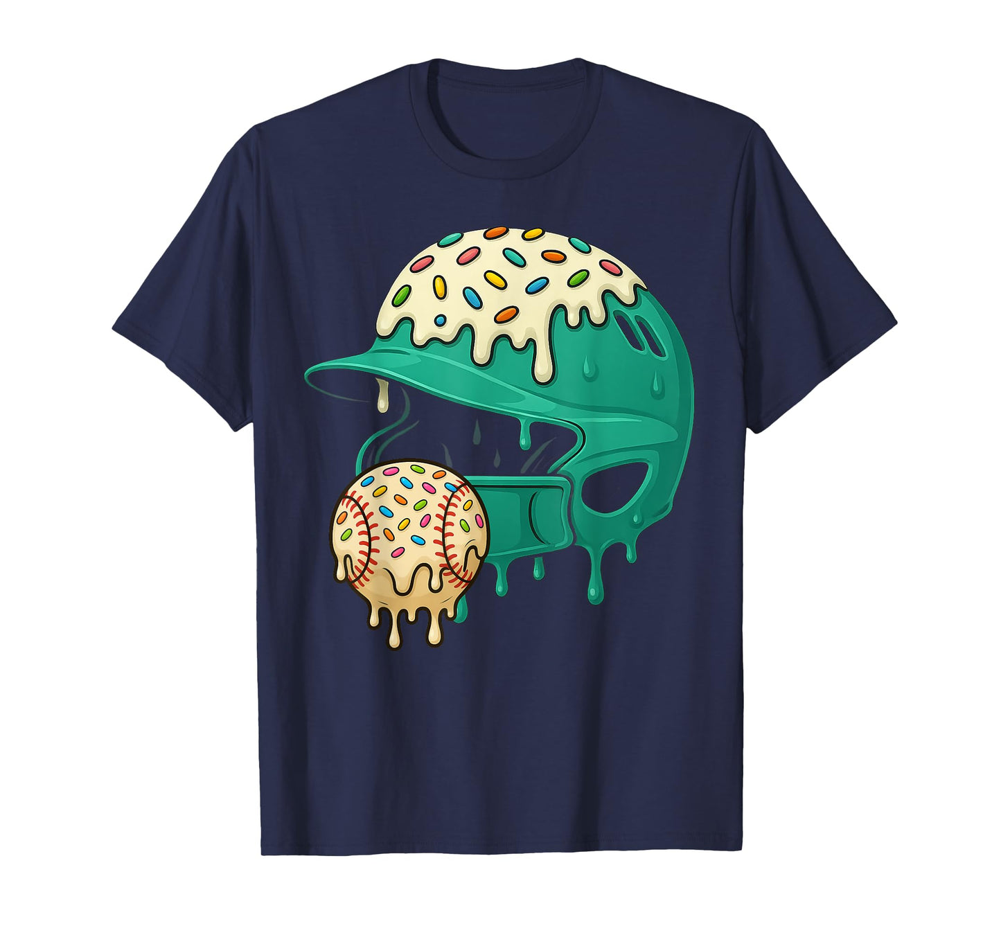 Baseball Drip Team for Boys and Girls Ice Cream Cool T-Shirt