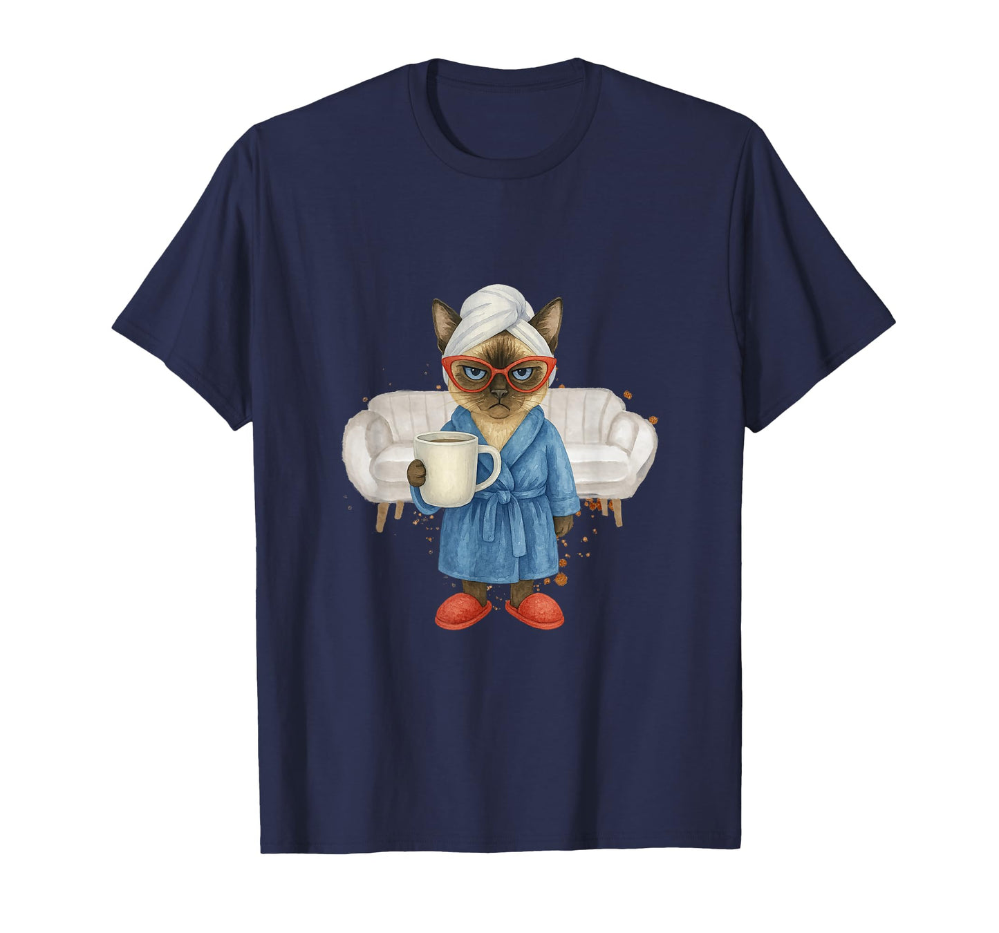 Siamese Cat Loves Coffee for Cat Lovers T-Shirt