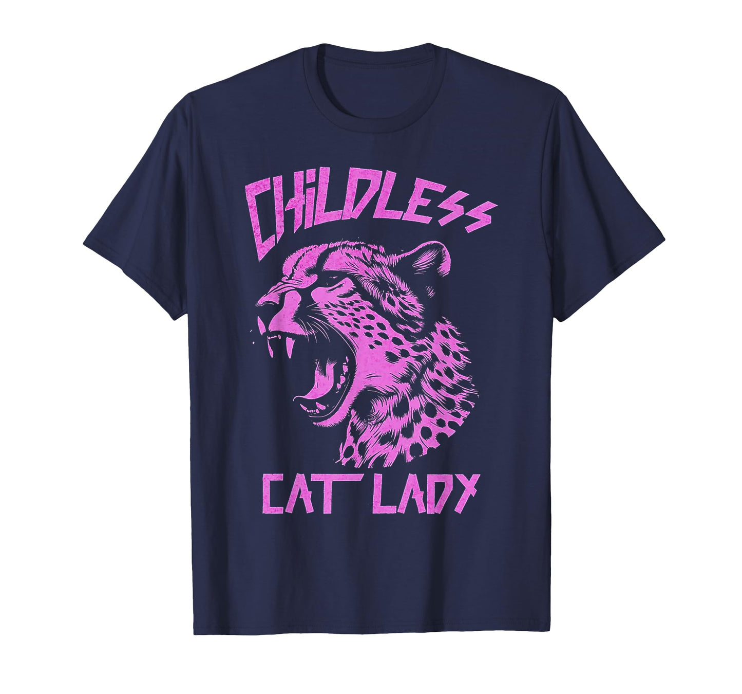 Leopard Childless Cat Lady T-Shirt