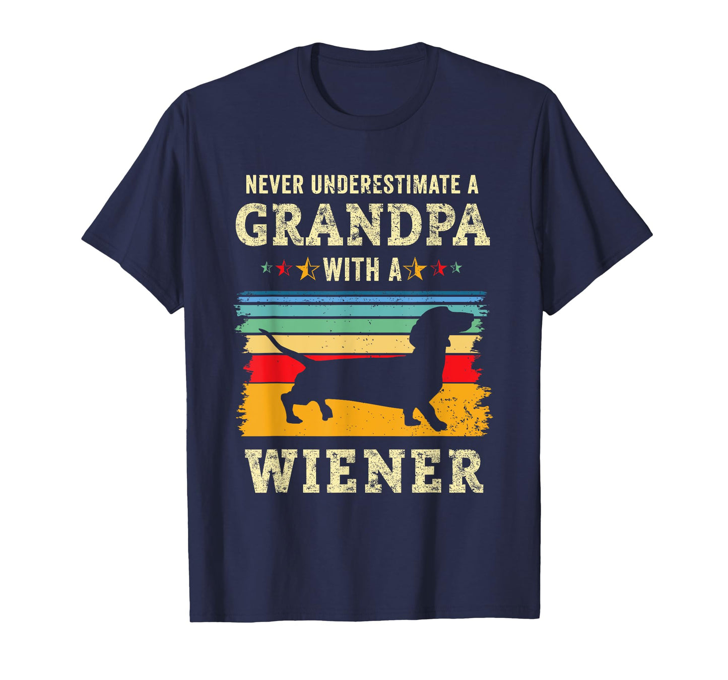 Funny Wiener Dog Grandpa Humor Dachshund Grandfather Doxie T-Shirt