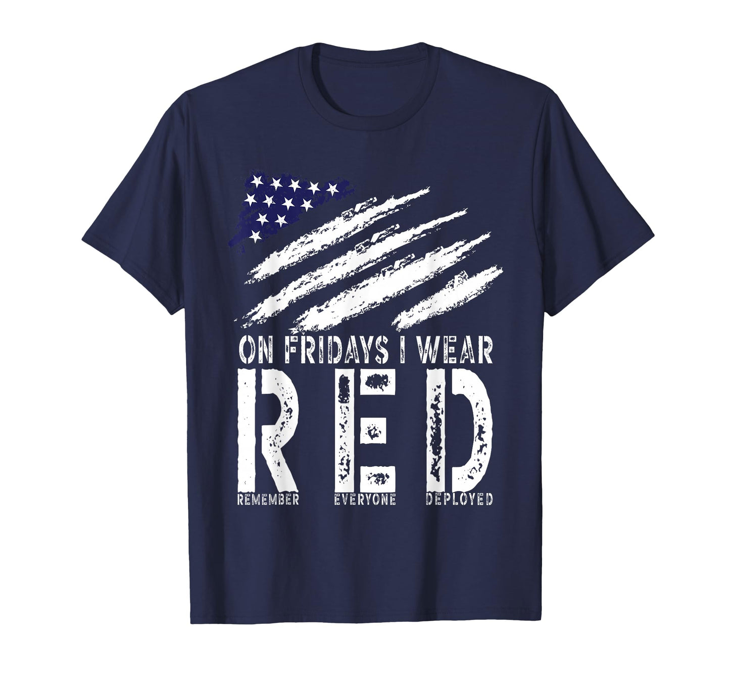 On Fridays I Wear Red USA Support American Troops T-Shirt
