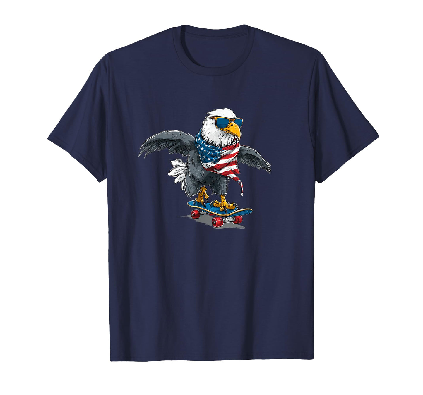 Nice USA Colors with Skateboard and Eagle T-Shirt