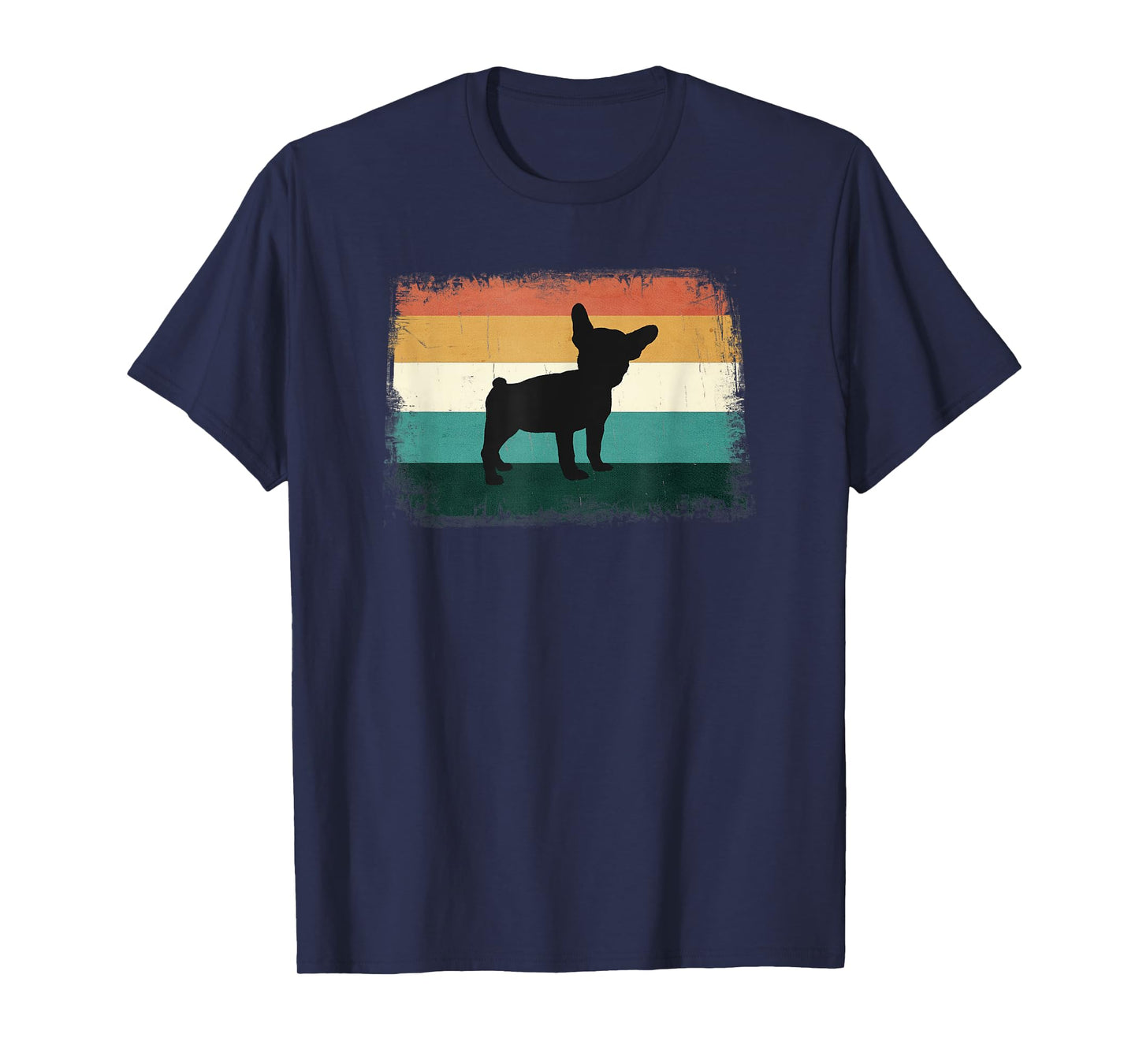 Retro French Bulldog Puppy - Vintage Sunset Frenchie Lover T-Shirt