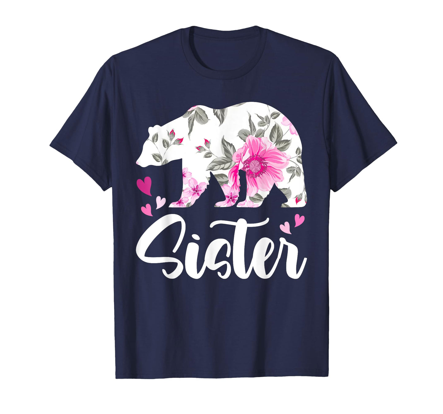 Floral Sister Bear Matching Family Bear, Sister Bear T-Shirt