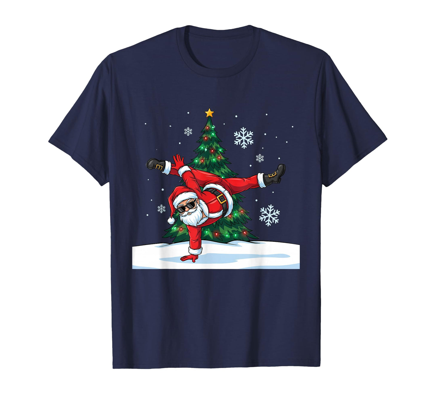 Merry Christmas Santa Playing Gymnastics Sport Lovers T-Shirt
