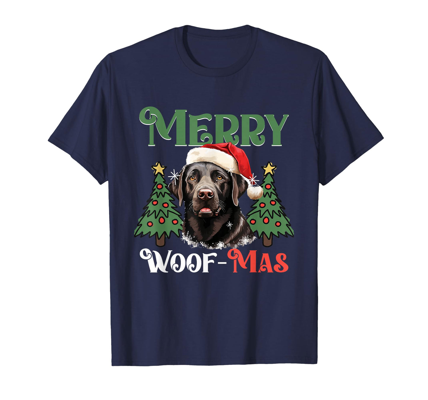 Labrador Retriever Merry Woof-mas Christmas X-mas T-Shirt