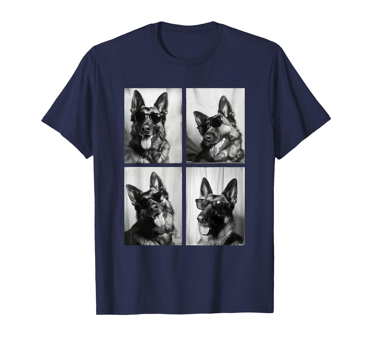 Funny German Shepherd Dogs Fashion with Sunglasses Pet Owner T-Shirt