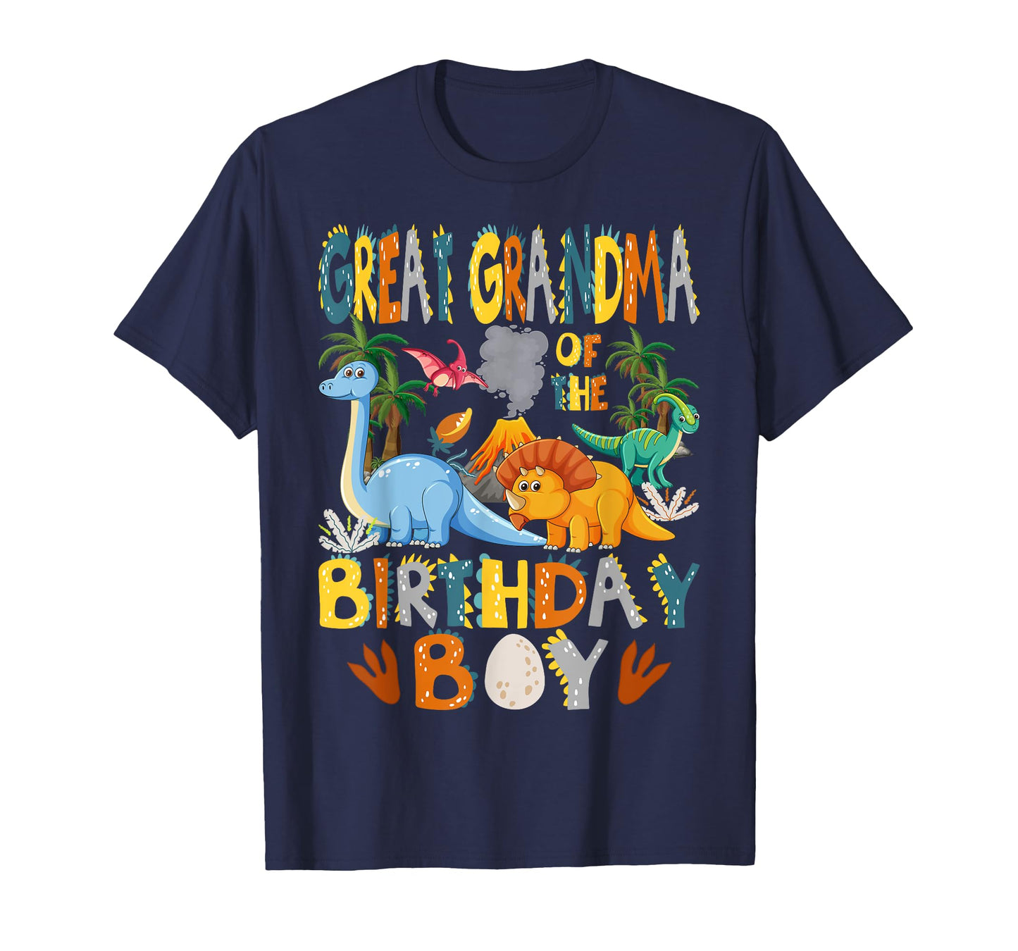 Great Grandma Of The Birthday Boy T-Rex Dinosaur Bday Party T-Shirt