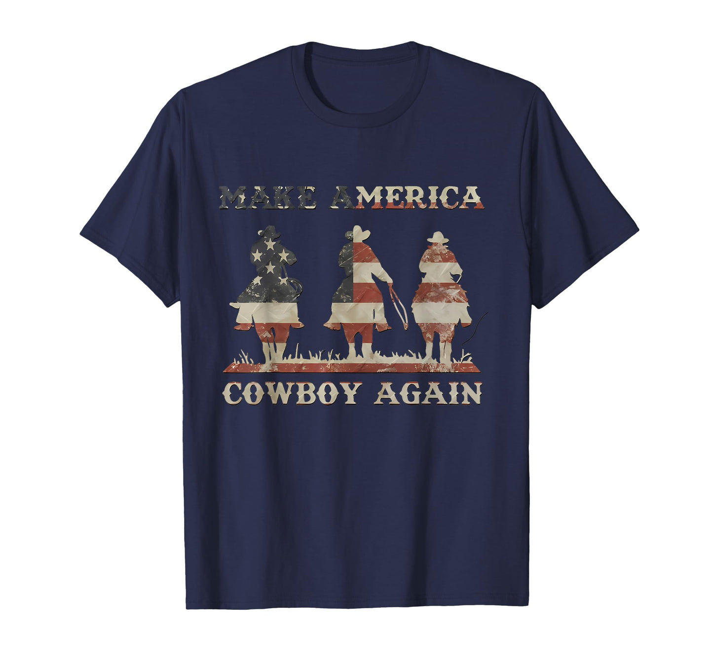 Make America Cowgirl Cowboy Again Western 4th Of July T-Shirt