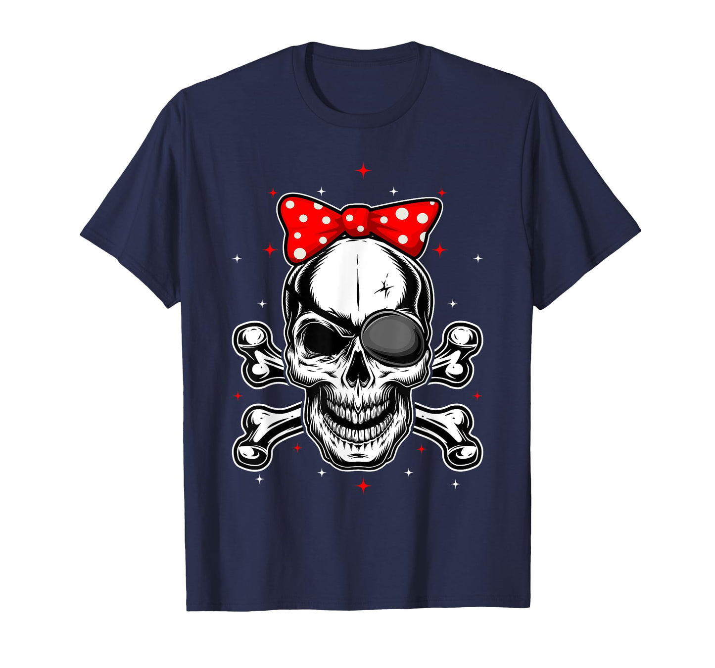 Women & Girls Cute Pirate Skull Crossbones T-Shirt