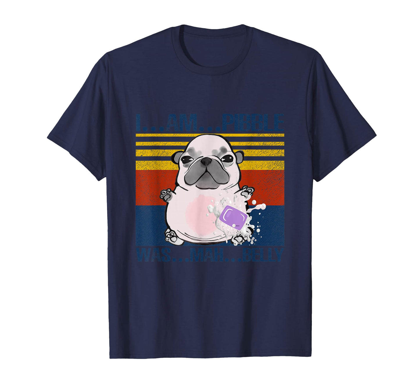 I Am Pibble Wash My Belly Pit Bull Meme Funny Dog Brainrot T-Shirt