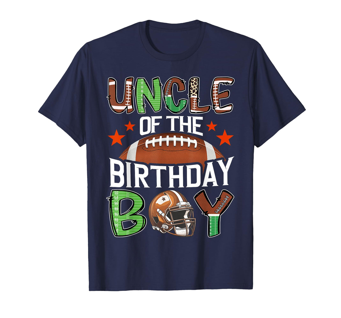 Uncle Of The Birthday Boy Game Day Football T-Shirt