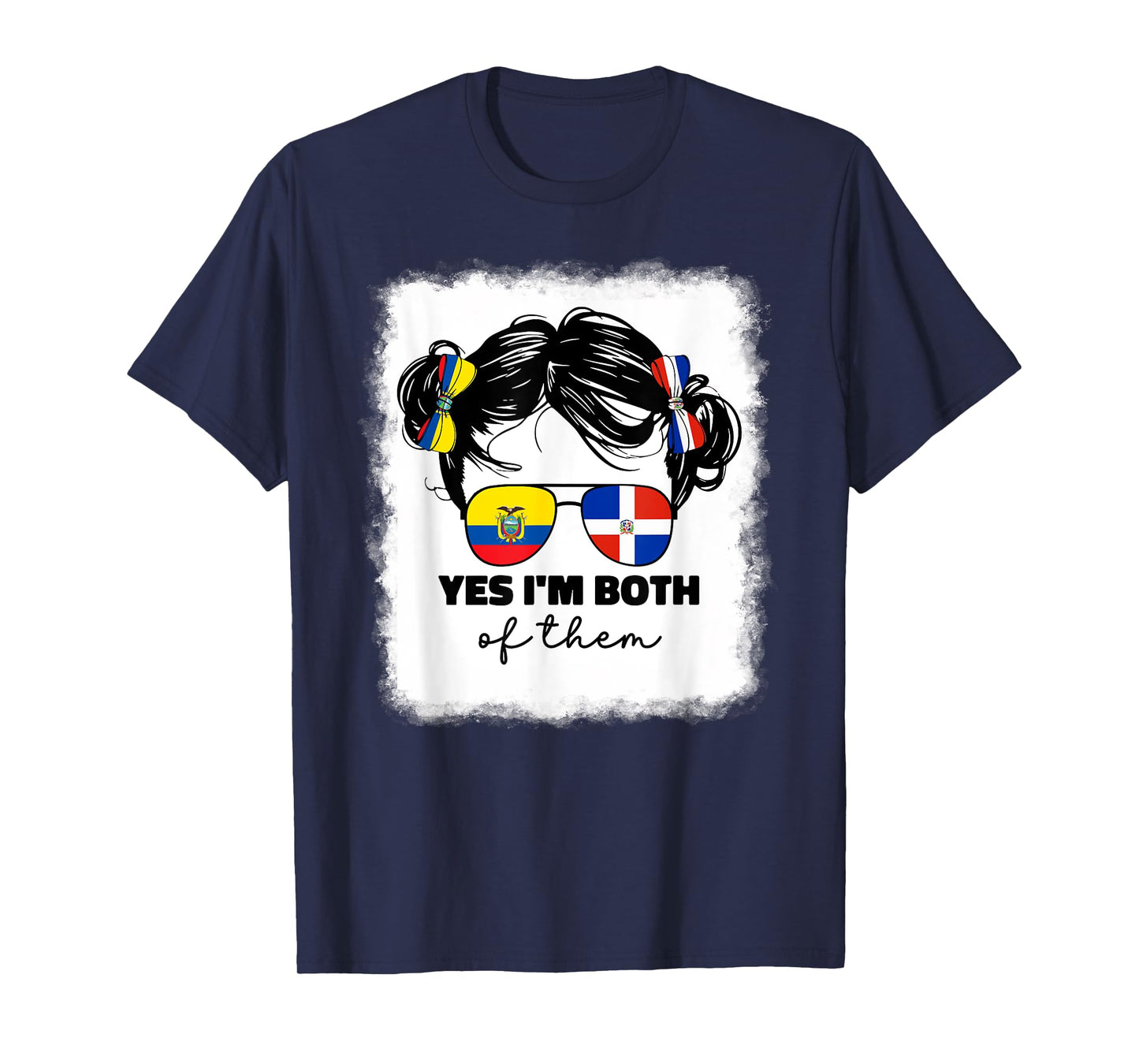 Half Dominican And Ecuadorian Ecuador Flag Kids Girl Girls T-Shirt