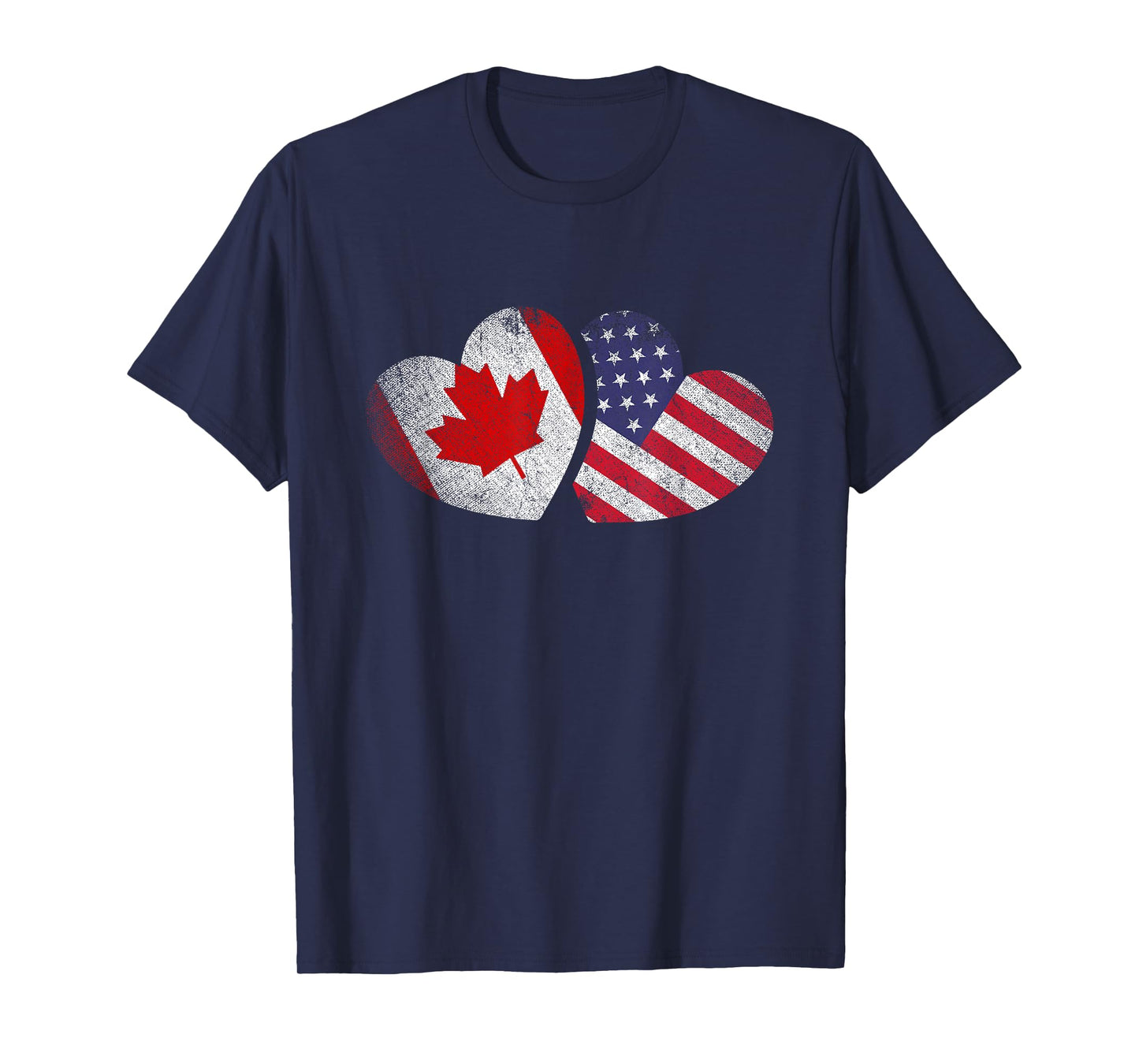 America Canada Friendship Heart Gift USA Canadian T-Shirt