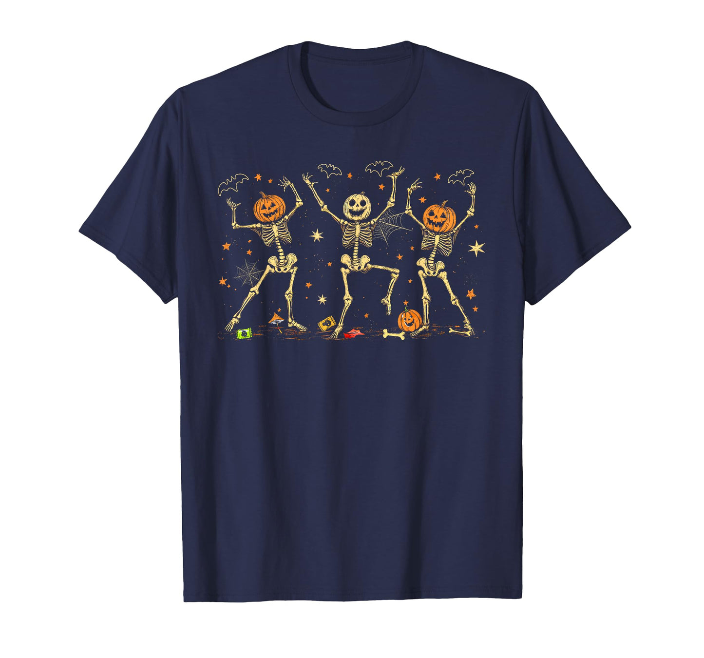 Dancing Skeletons Spooky Halloween Costume Men Women Kids T-Shirt