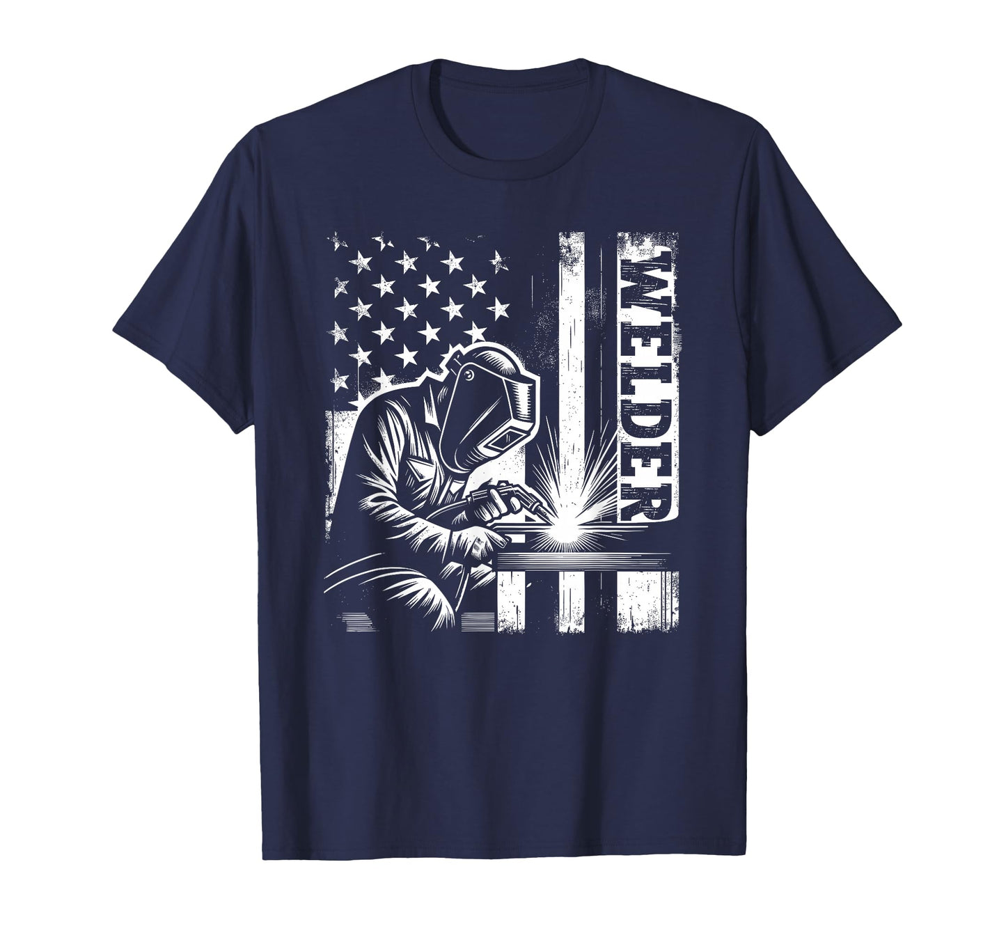 Welder American Flag USA Patriotic Welding Welder T-Shirt