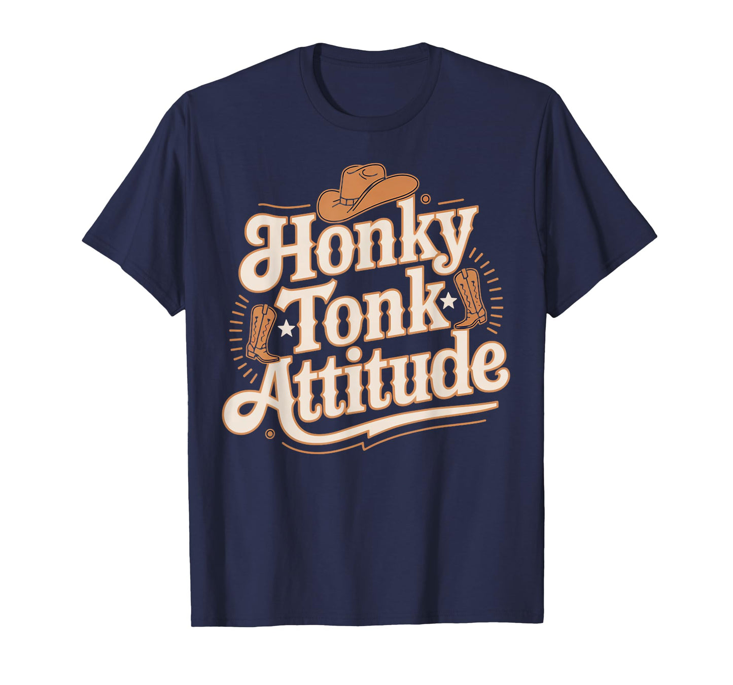Honky Tonk Attitude Western Farm Musician Honky Tonk T-Shirt