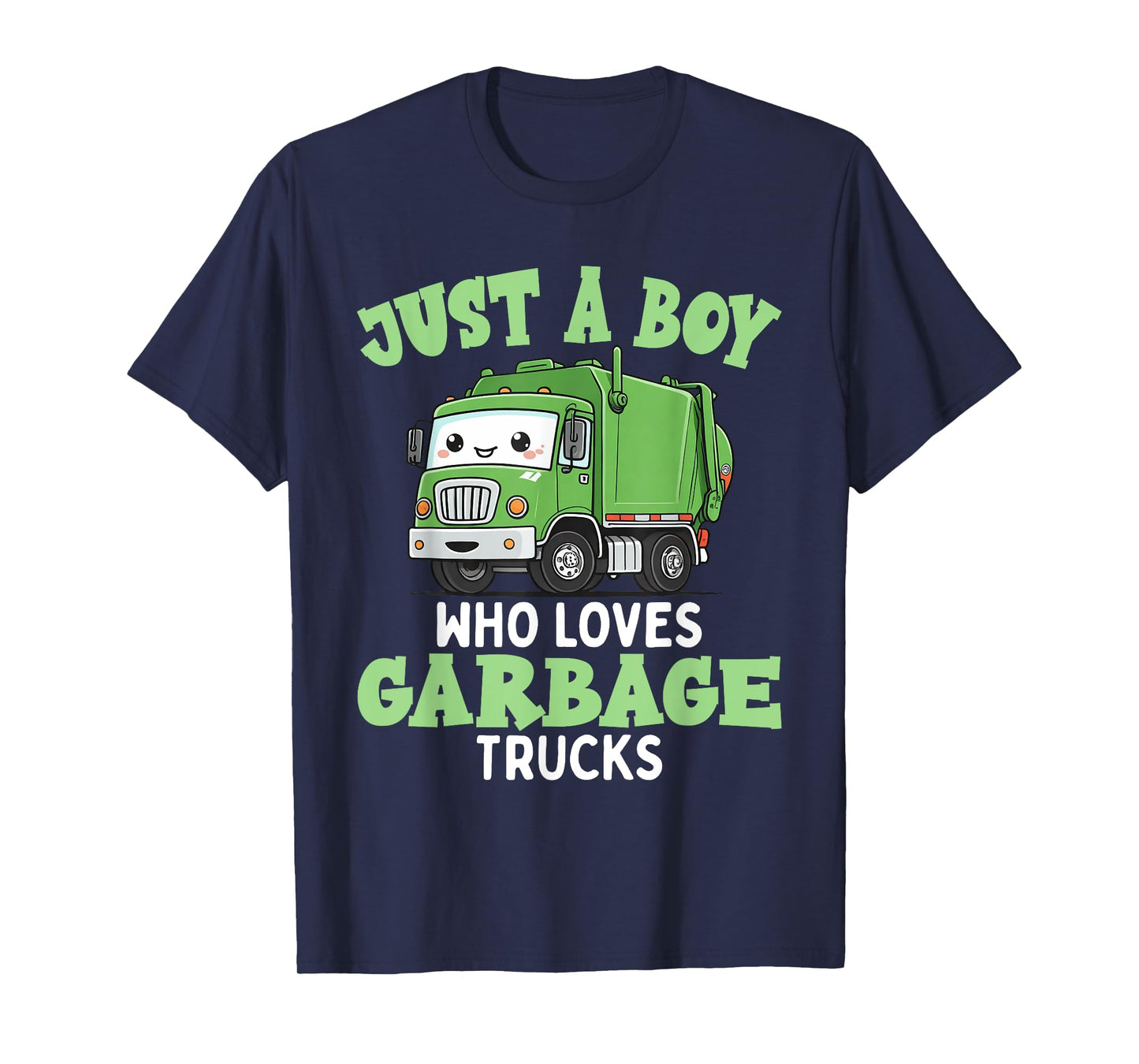 Kids A Boy Who Loves Garbage Trucks Birthday Party Toddlers T-Shirt