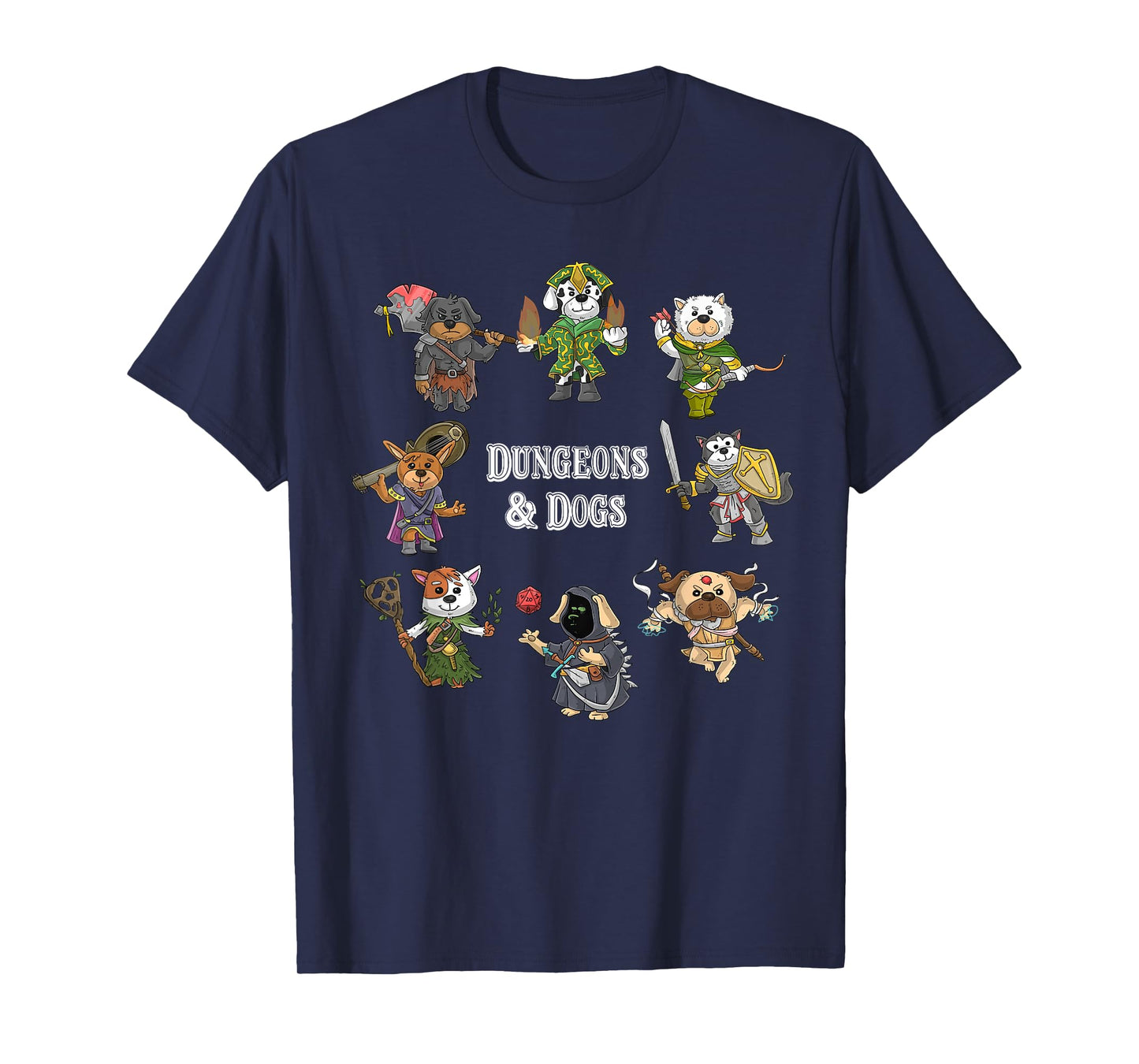 Dungeons And Dogs Cats Funny Cute Tabletop Gaming Roleplay T-Shirt