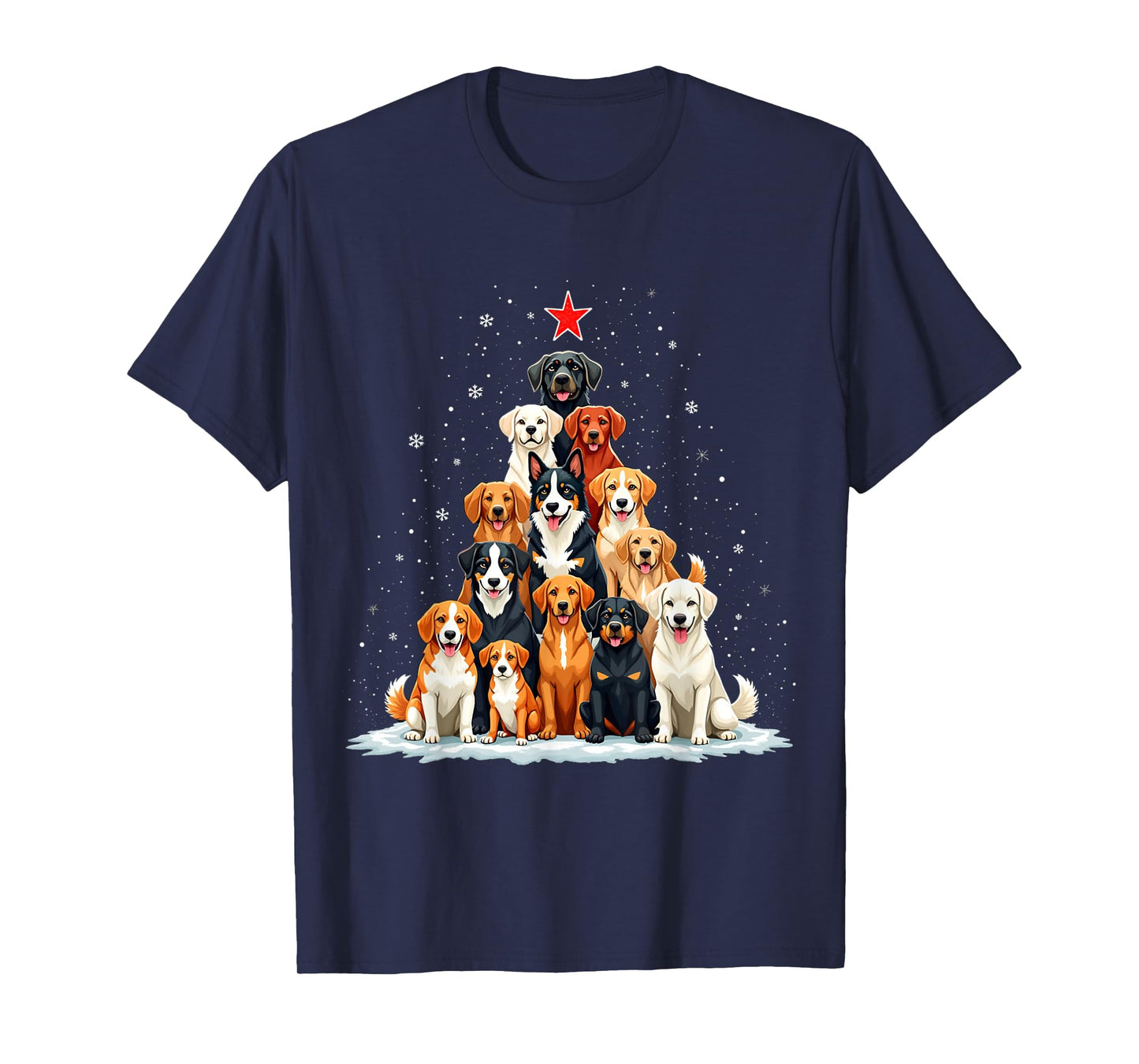 Dog Christmas Tree Dog Xmas Tree Women Men Boys Girls Kids T-Shirt