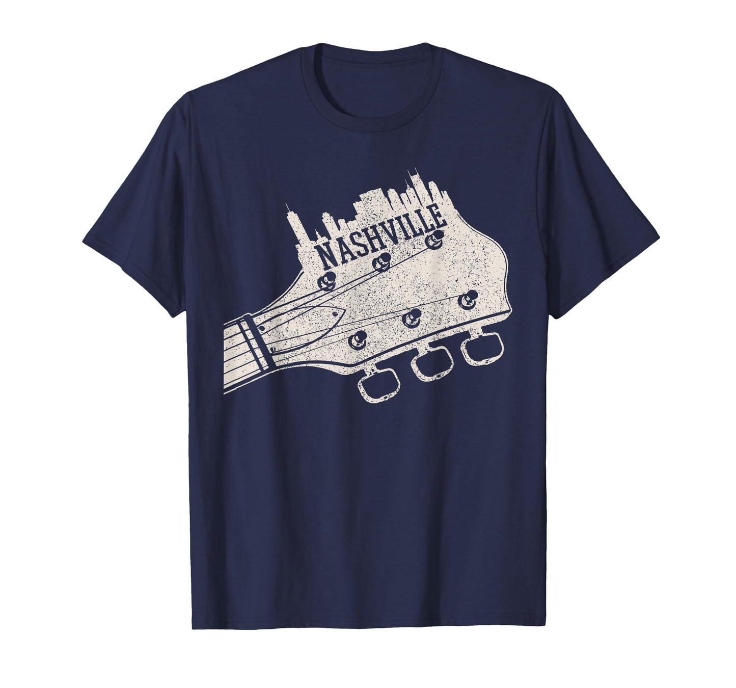 Nashville Guitar Skyline Country Music City Tennessee T-Shirt